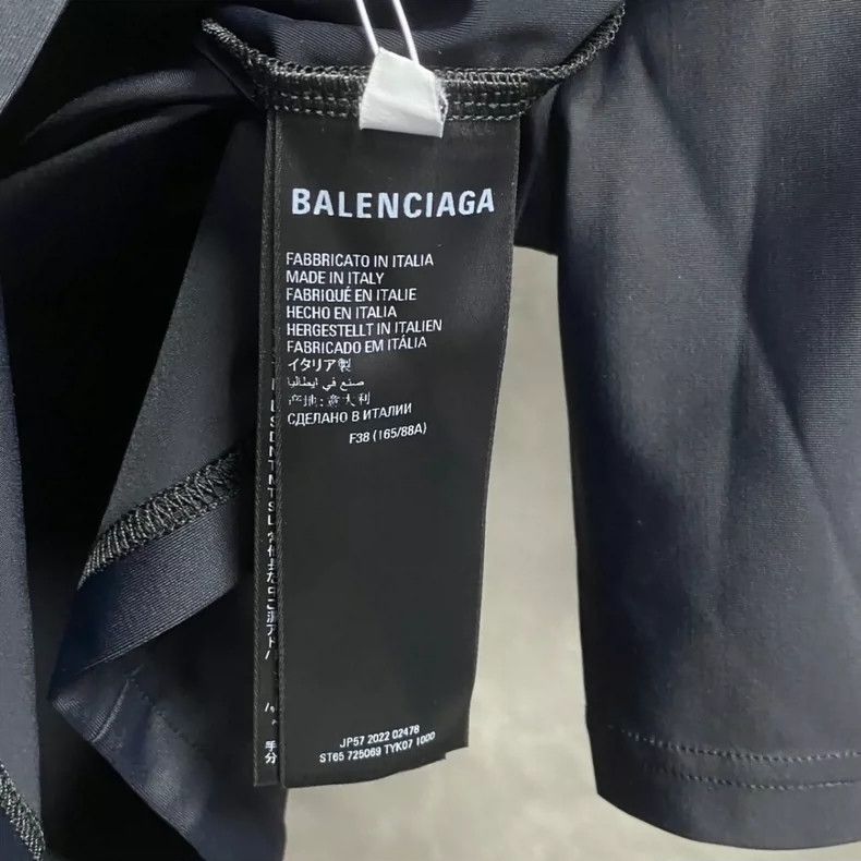 Balenciaga Balenciaga Black printed logo cycling jacket short sleeve Size XS / US 0-2 / IT 36-38 - 4 Thumbnail
