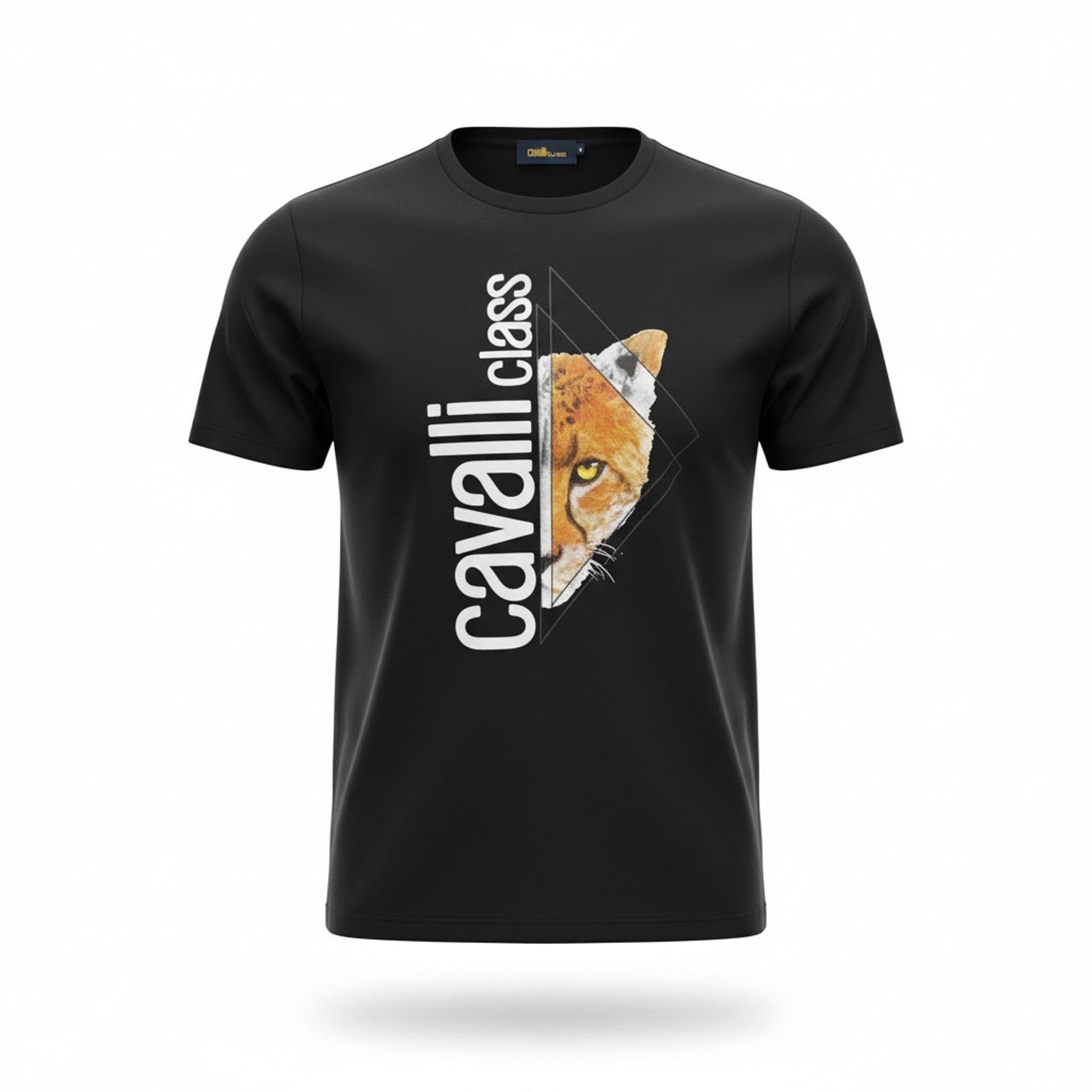 Roberto Cavalli Robert Cavalli Class Cheetah Black T-Shirt - S - $150 Retail Size US S / EU 44-46 / 1 - 1 Thumbnail