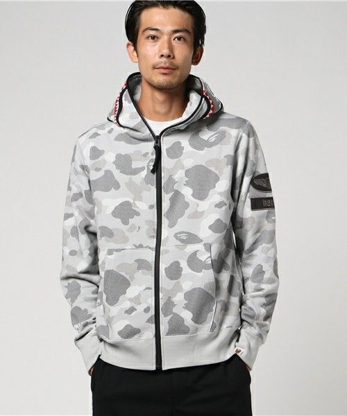 Bape A BATHING APE DOT CAMO SHARK WIDE FULL ZIP HOODIE 17AW Size US S / EU 44-46 / 1 - 5 Thumbnail