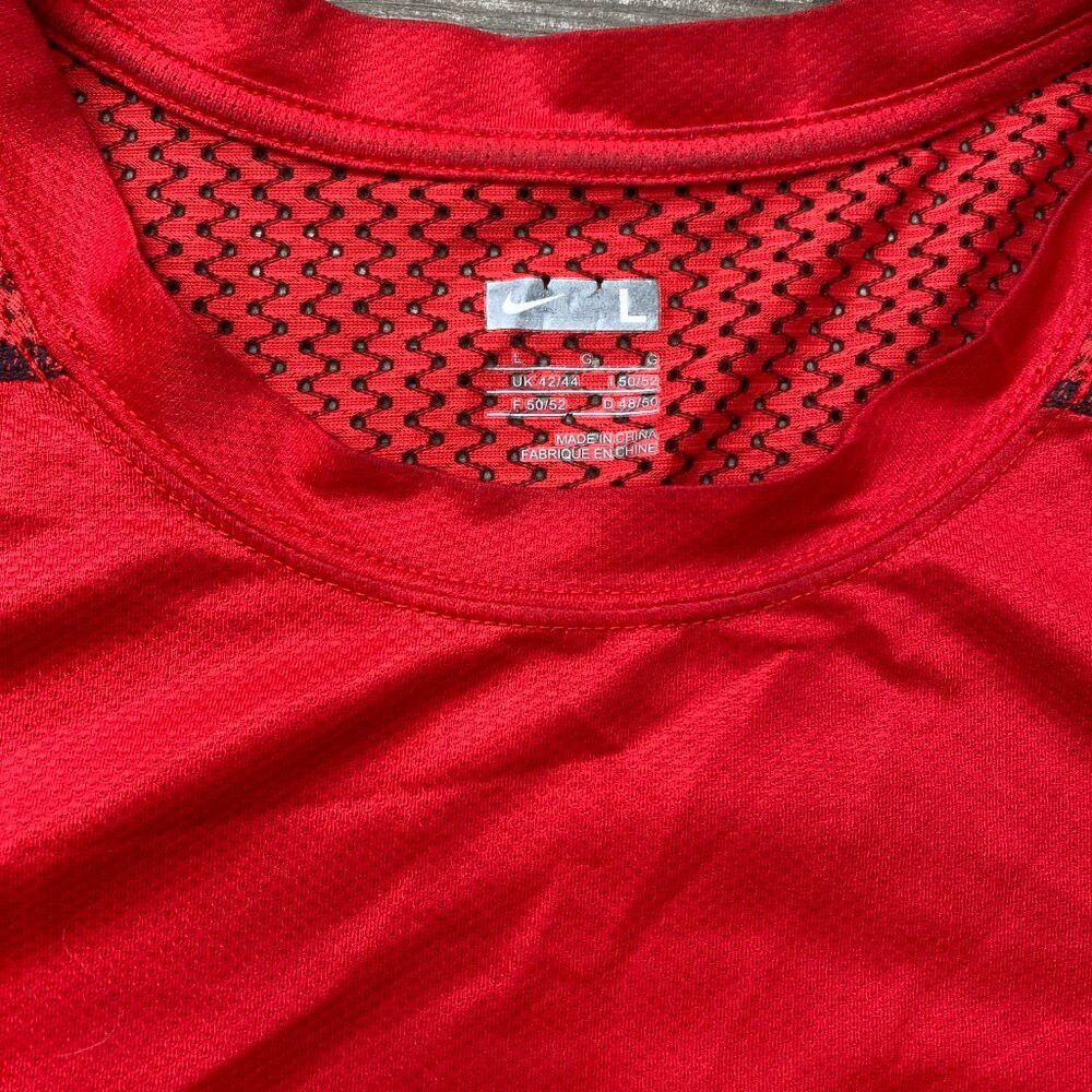 Nike Mens Nike Nike Fit Jersey Shirt Large Red Size US L / EU 52-54 / 3 - 4 Thumbnail