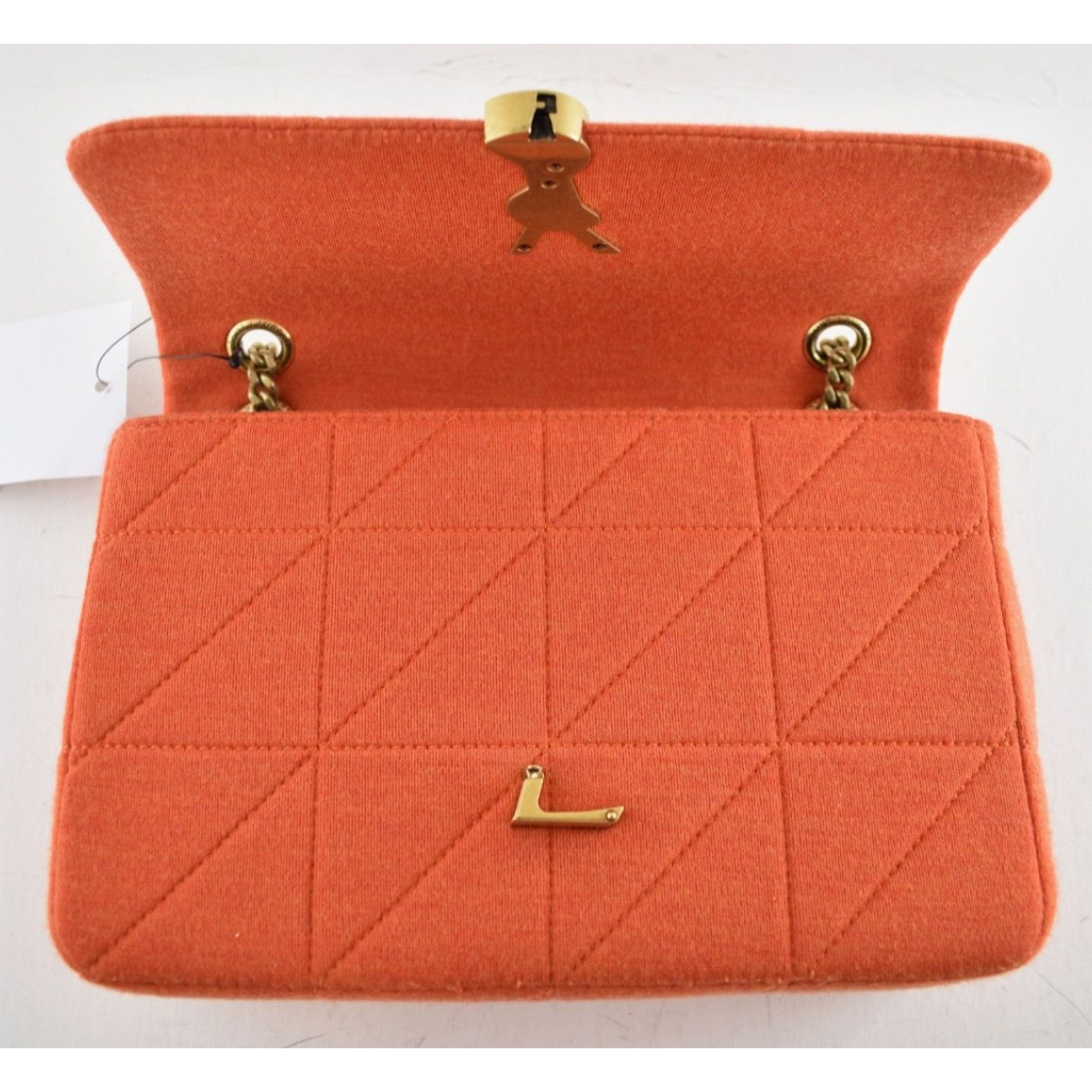 Yves Saint Laurent Saint Laurent Medium Marigold Orange Jersey Shoulder Bag Size ONE SIZE - 13 Thumbnail