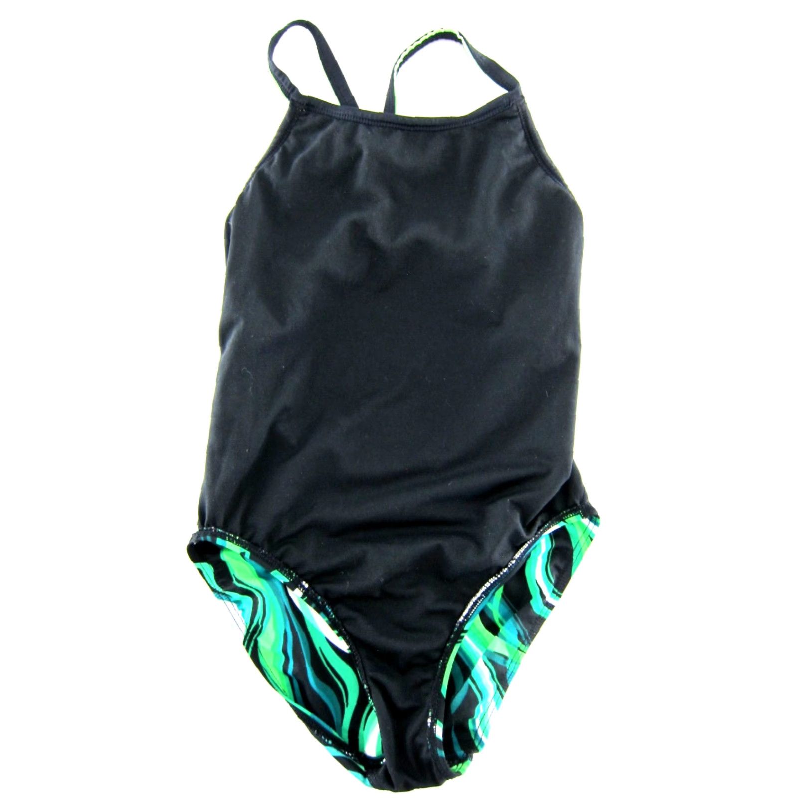 Vintage TYR Durafast Team Race Green White Black Racerback One Piece Swimsuit Women XS Size ONE SIZE - 3 Thumbnail