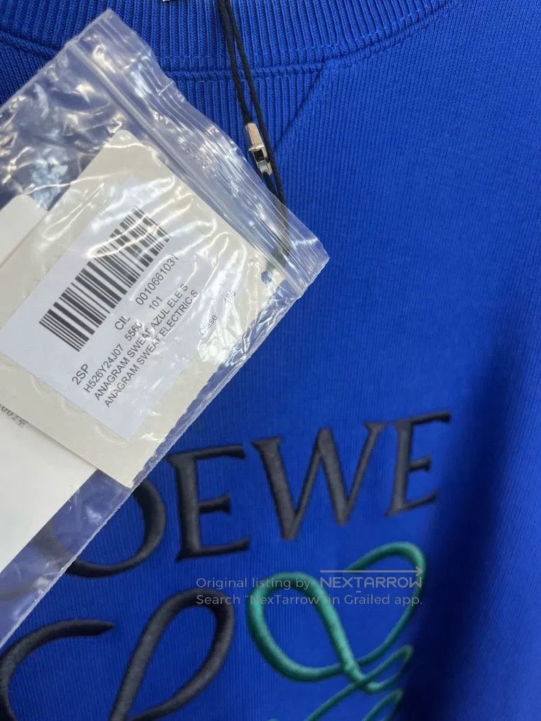 Loewe Loewe Blue Embroidered Letter Logo Sweatshirt Size S / US 4 / IT 40 - 3 Thumbnail