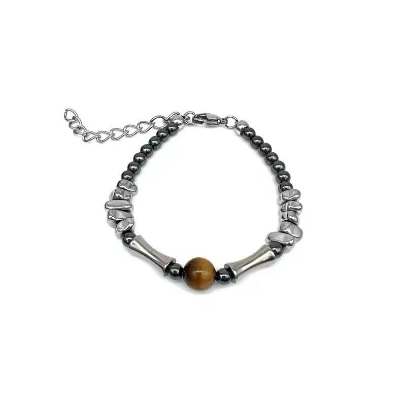 Jewelry × Vintage Tiger Eye Stone Bracelet Light Luxury Size ONE SIZE - 3 Thumbnail