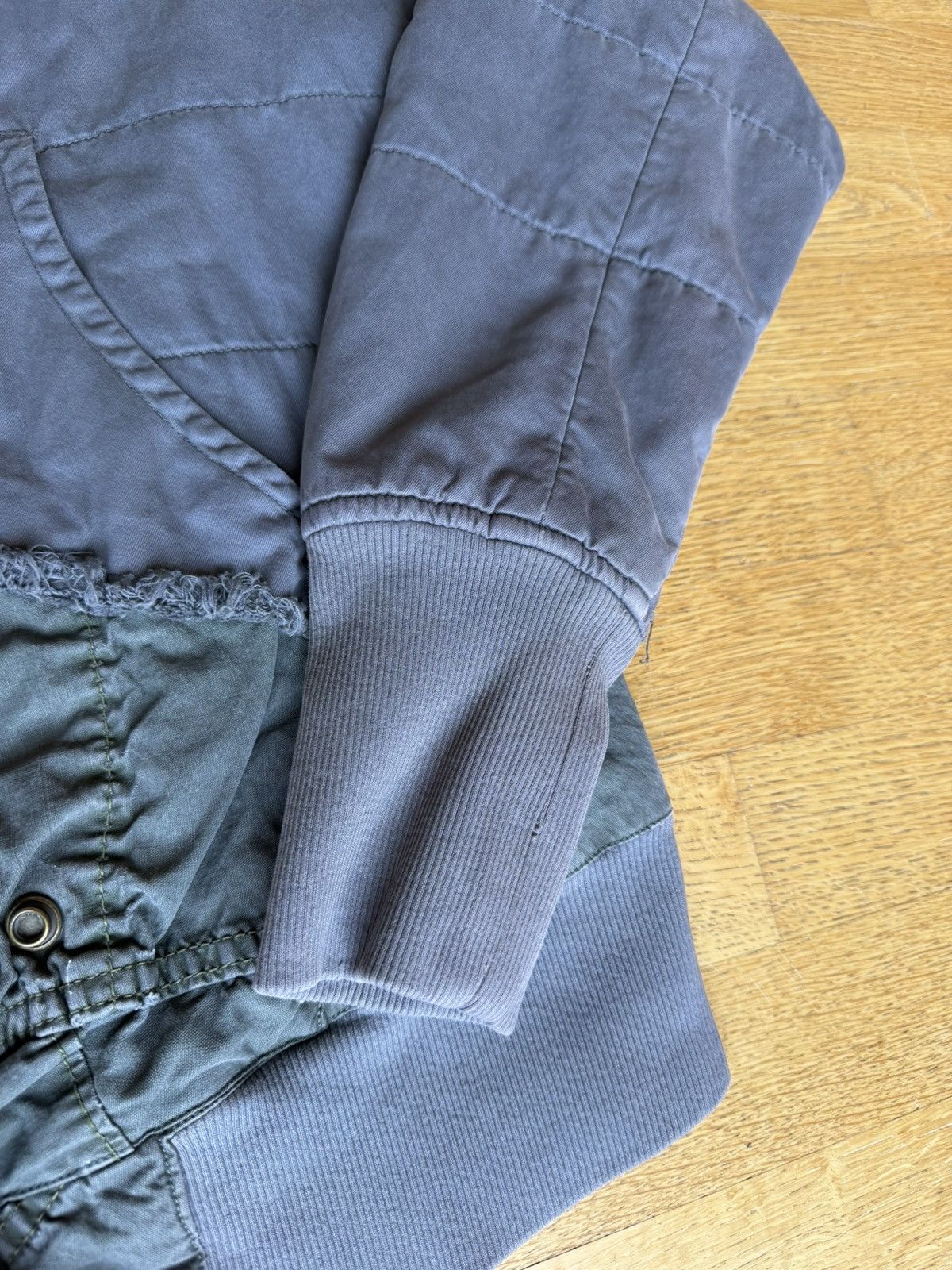 Greg Lauren NWOT 2500$ 50/50 Quilted Charcoal Flight Jacket Size US L / EU 52-54 / 3 - 12 Thumbnail