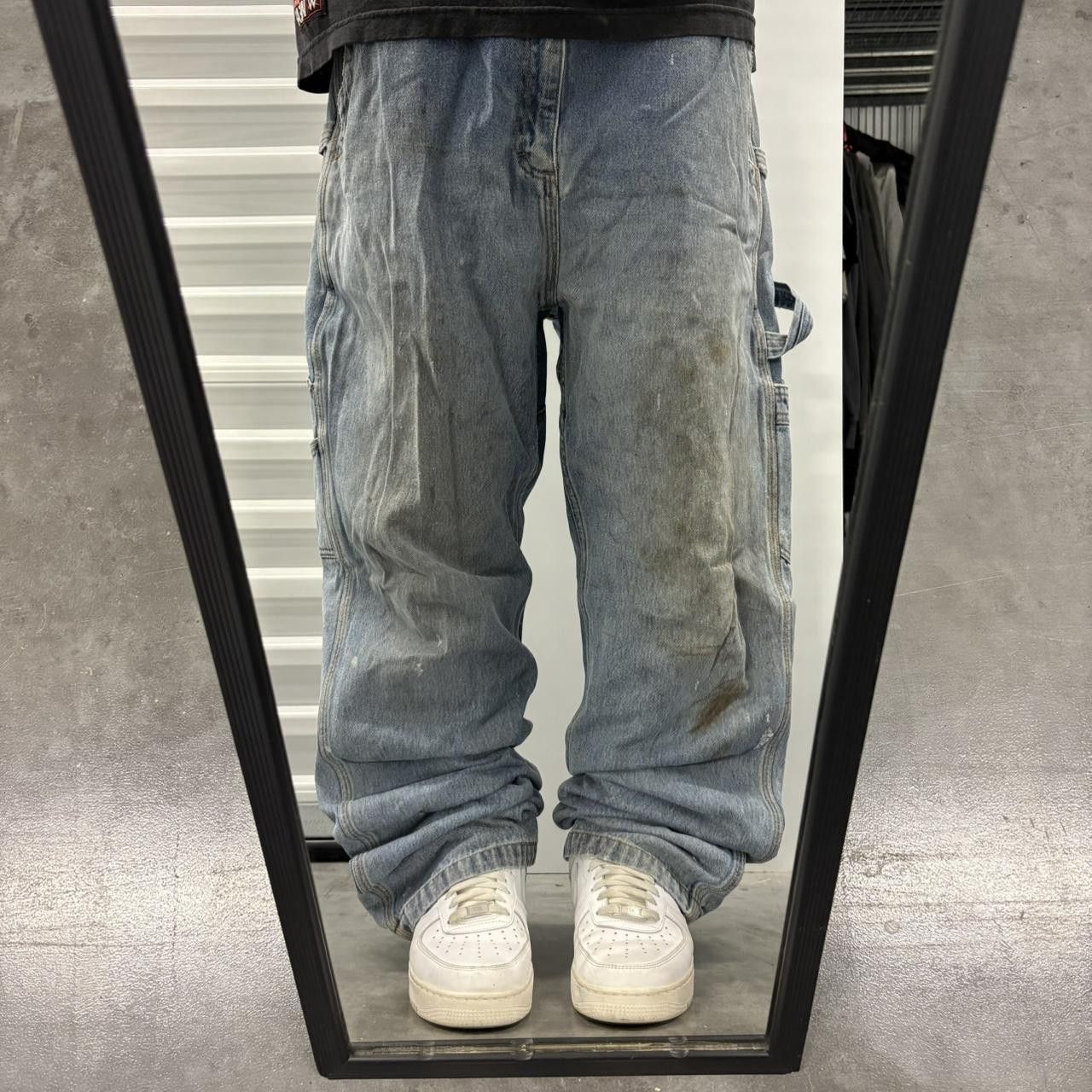 Vintage Crazy Vintage Y2K/2000s Baggy Workwear Carpenter Style Skater Medium Wash Denim Jeans! Size US 42 / EU 58 - 1 Thumbnail