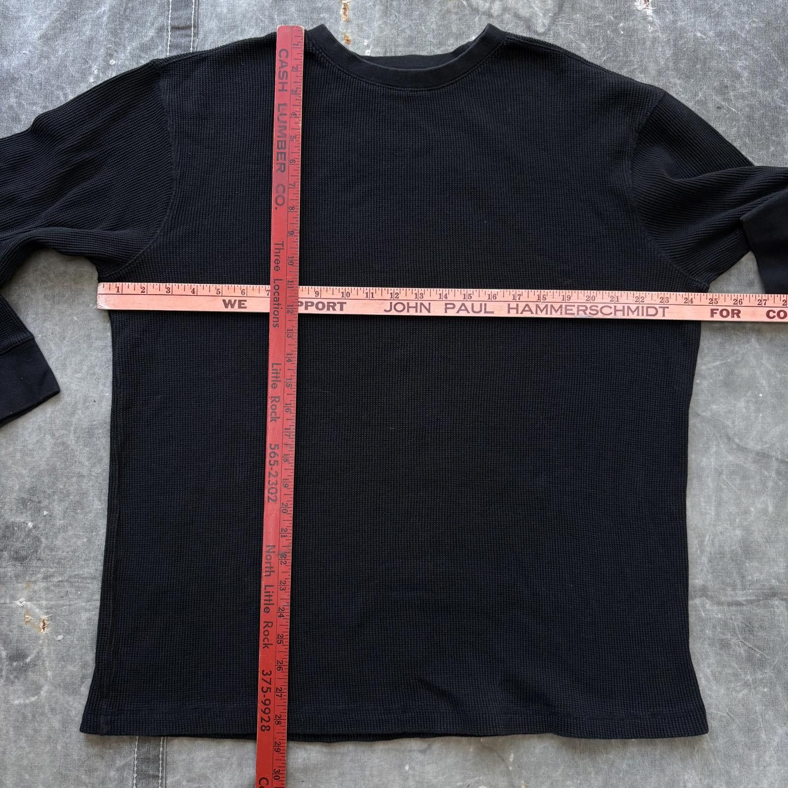 Roundtree & Yorke Vintage Y2K Roundtree & Yorke Black Grunge Thermal Shirt Size US XL / EU 56 / 4 - 3 Thumbnail