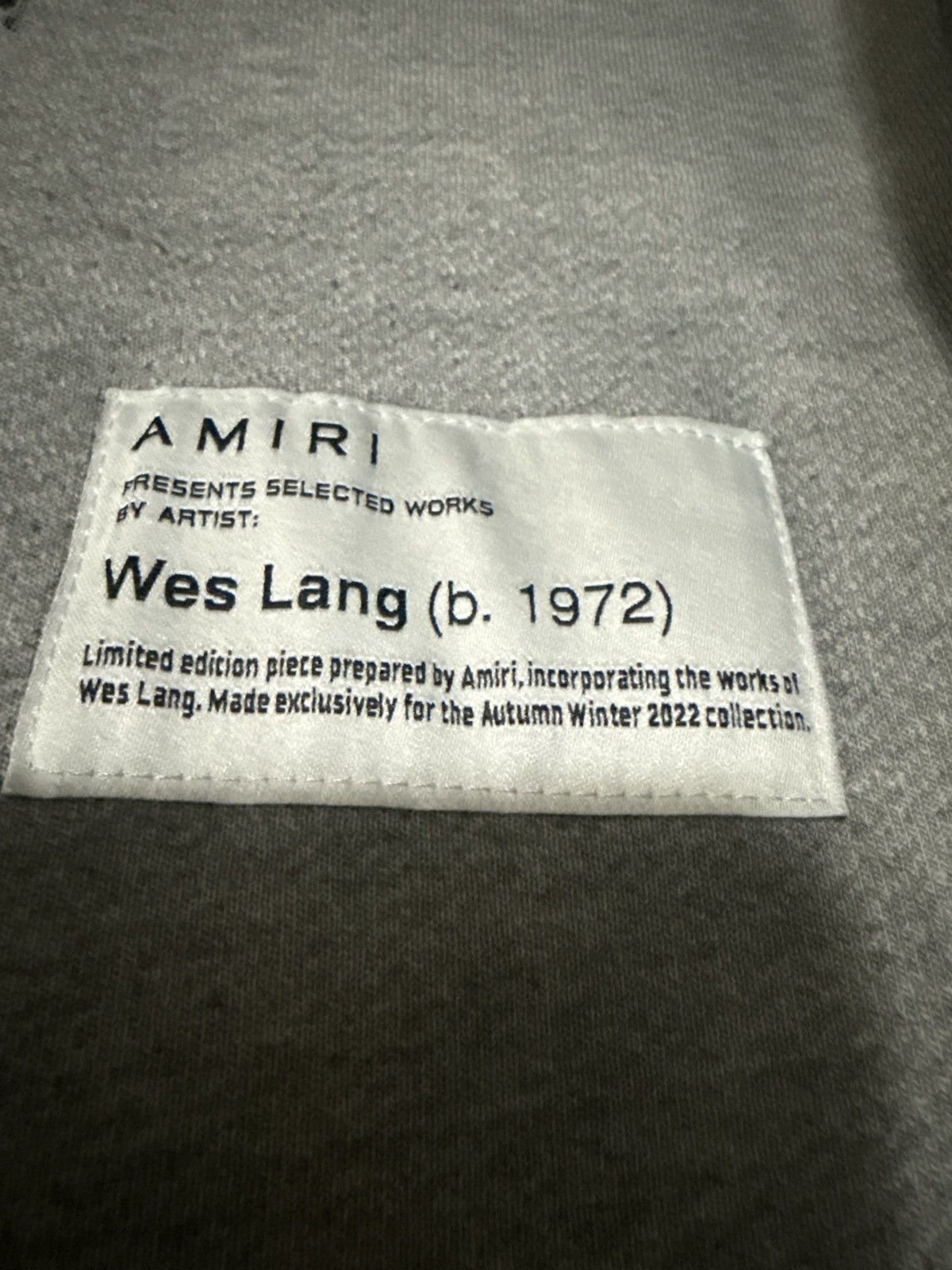 Amiri × Wes Lang AMIRI x Wes Lang Skull Graphic Crewneck Grey– Luxury Size US L / EU 52-54 / 3 - 6 Thumbnail