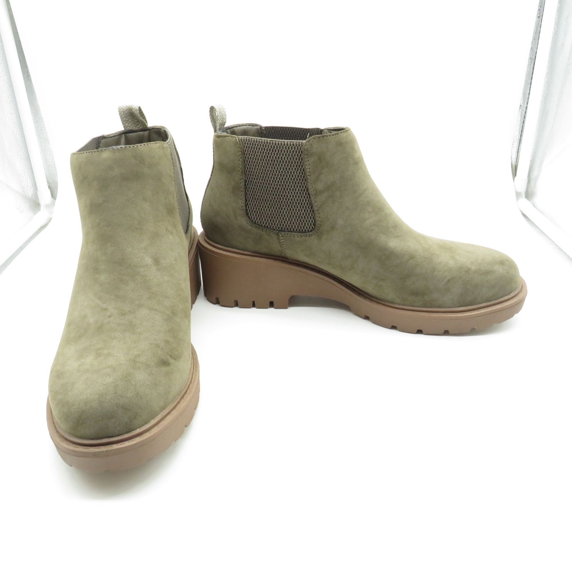 Other Muk Luks Womens Moss Green Slip-On Chelsea Boots Size 9.5 Su Size US 9.5 / IT 39.5 - 4 Thumbnail