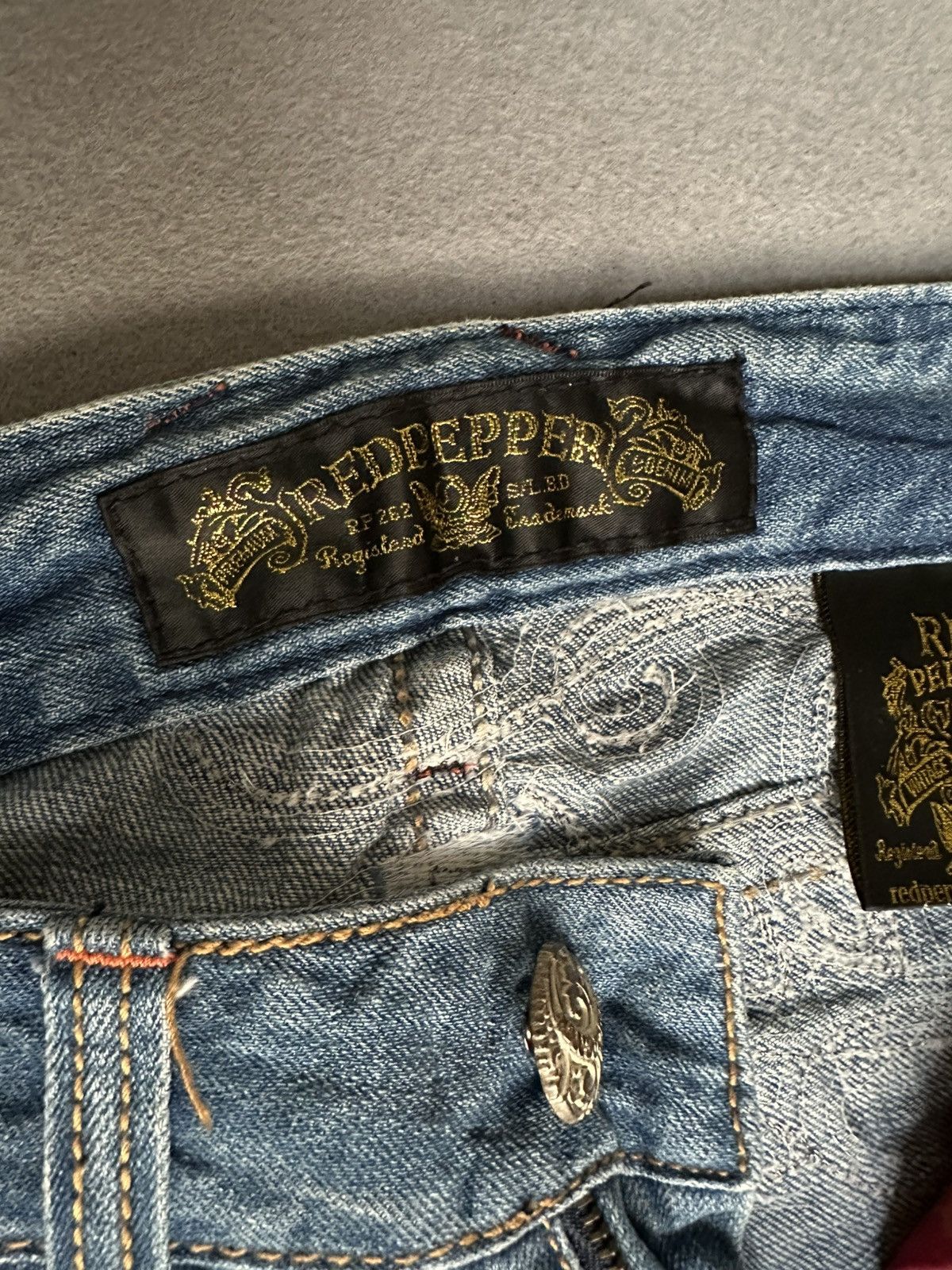 Japanese Brand Red Pepper Japan Denim Low Rise Size US 30 / EU 46 - 19 Thumbnail