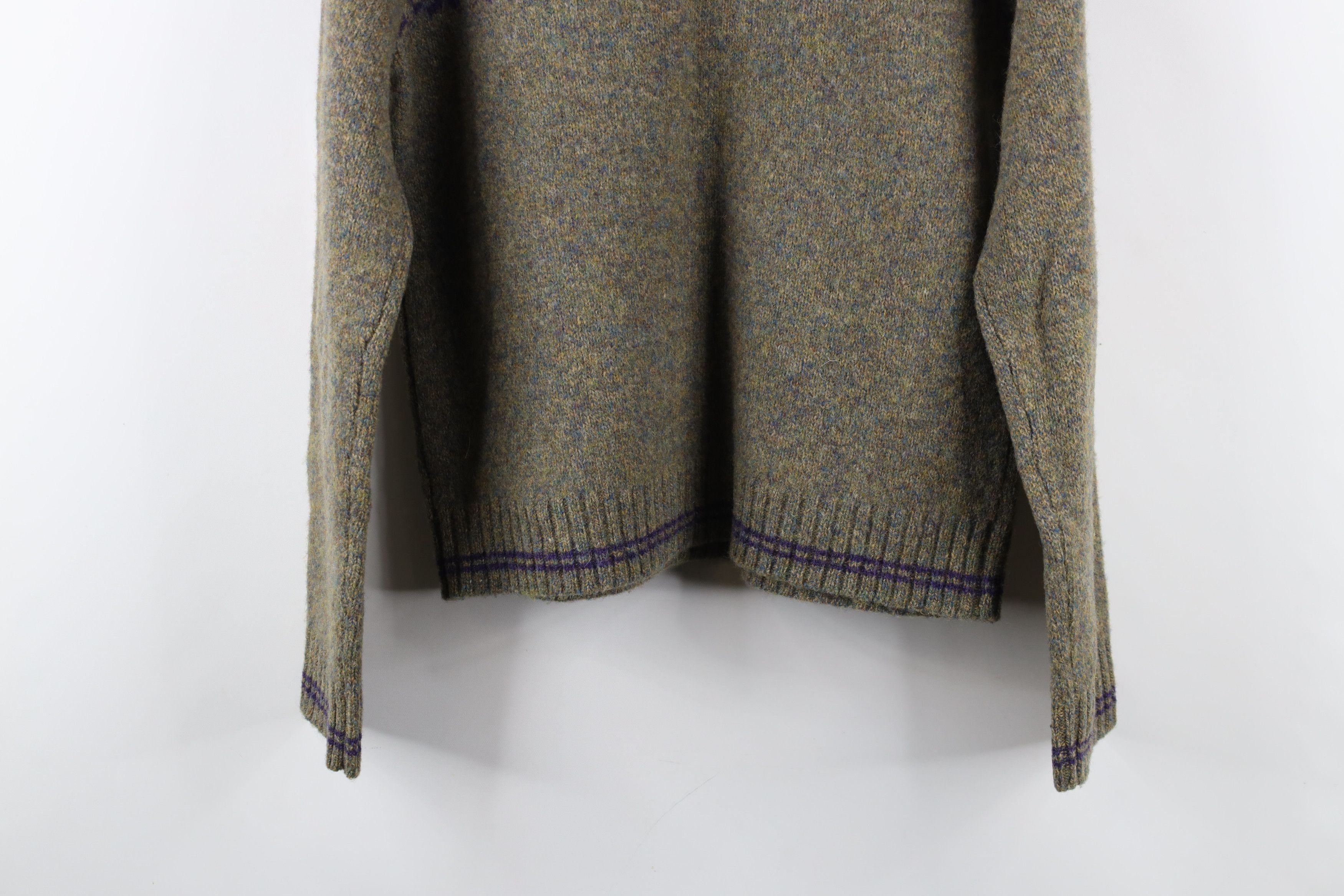 Abercrombie & Fitch × Vintage Vintage 90s Abercrombie & Fitch Wool Knit Fair Isle Sweater Size L / US 10 / IT 46 - 8 Thumbnail