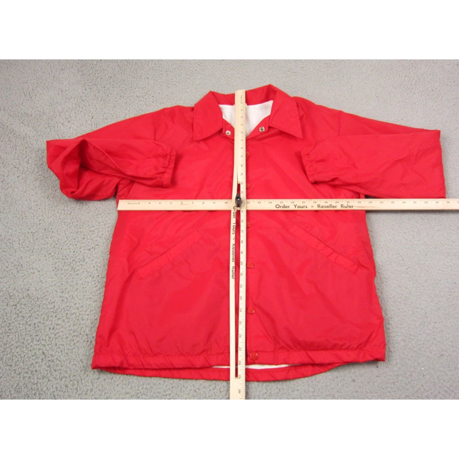 Vintage VINTAGE Powers Jacket Mens L Red Windbreaker Snap Button USA 90s Logo Quilted Lined Workwear Casual Jacket Size US L / EU 52-54 / 3 - 7 Thumbnail