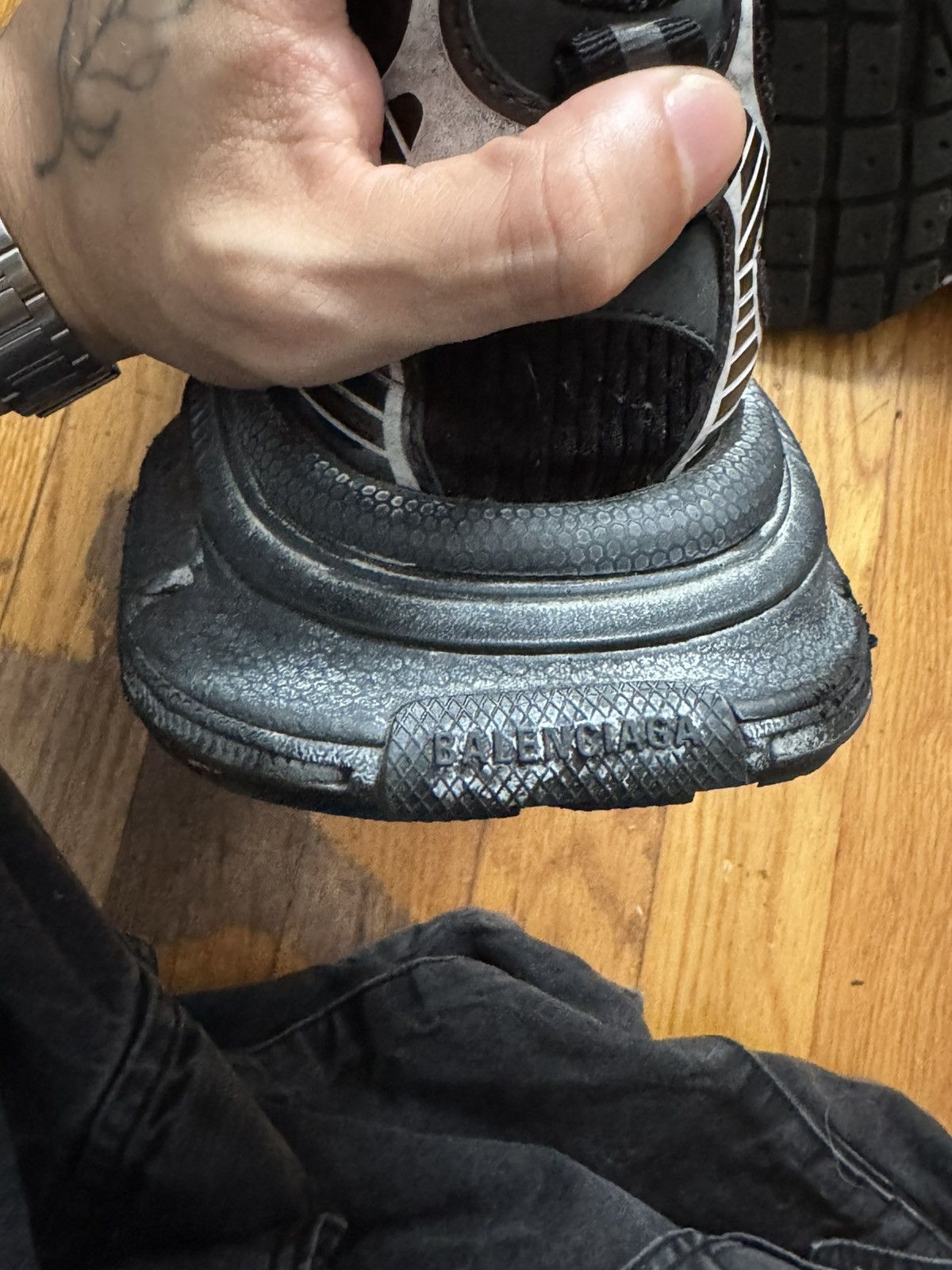 Balenciaga MEN'S 3XL SNEAKER IN BLACK Size US 9 / EU 42 - 7 Thumbnail