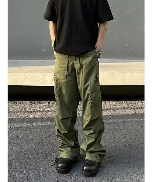 Designer × Japanese Brand × Vintage military pleated tactical baggy cargo pants Size US 30 / EU 46 - 1 Thumbnail