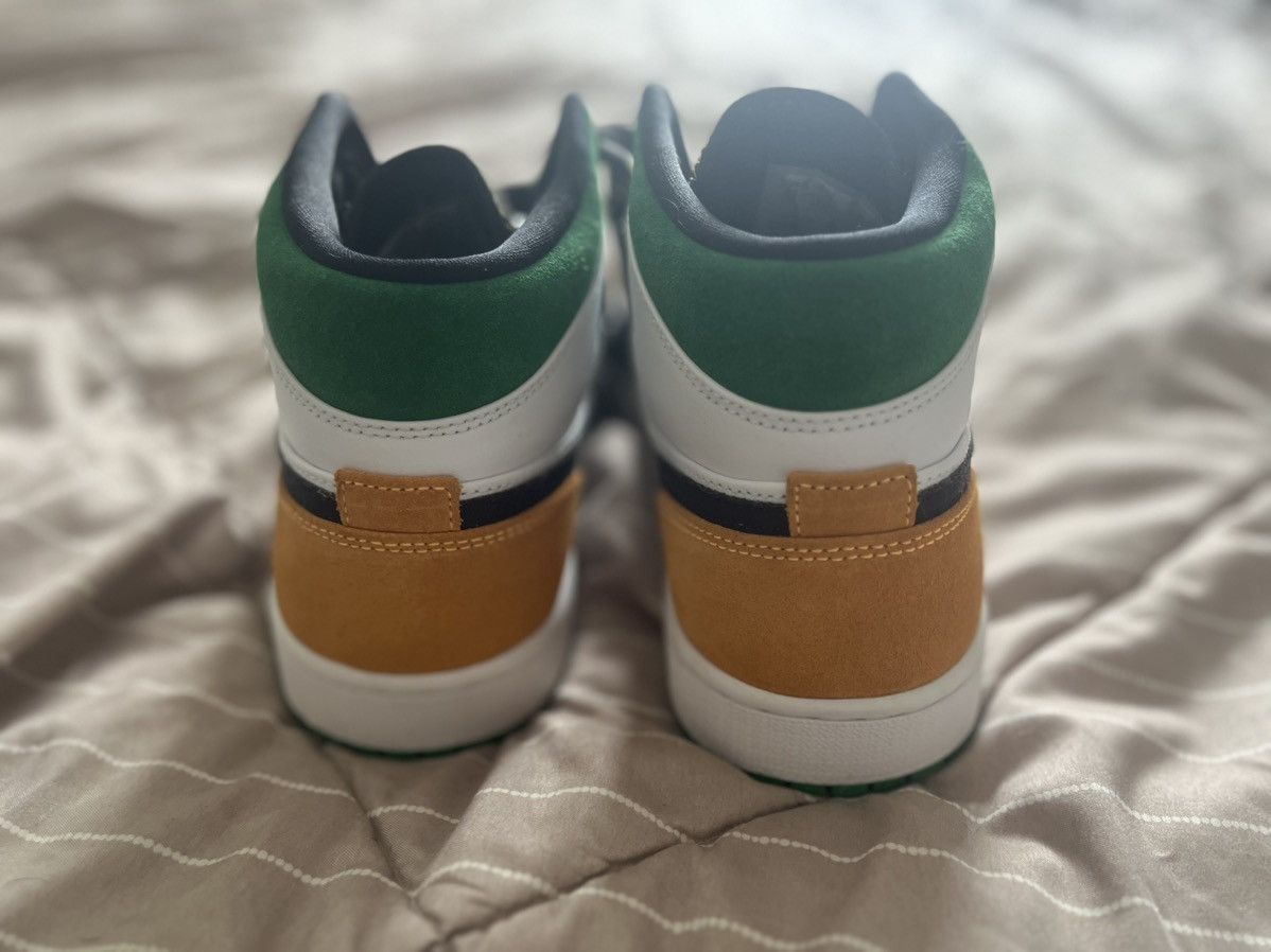 Fashion air jordan 1 mid se white laser orange lucky green