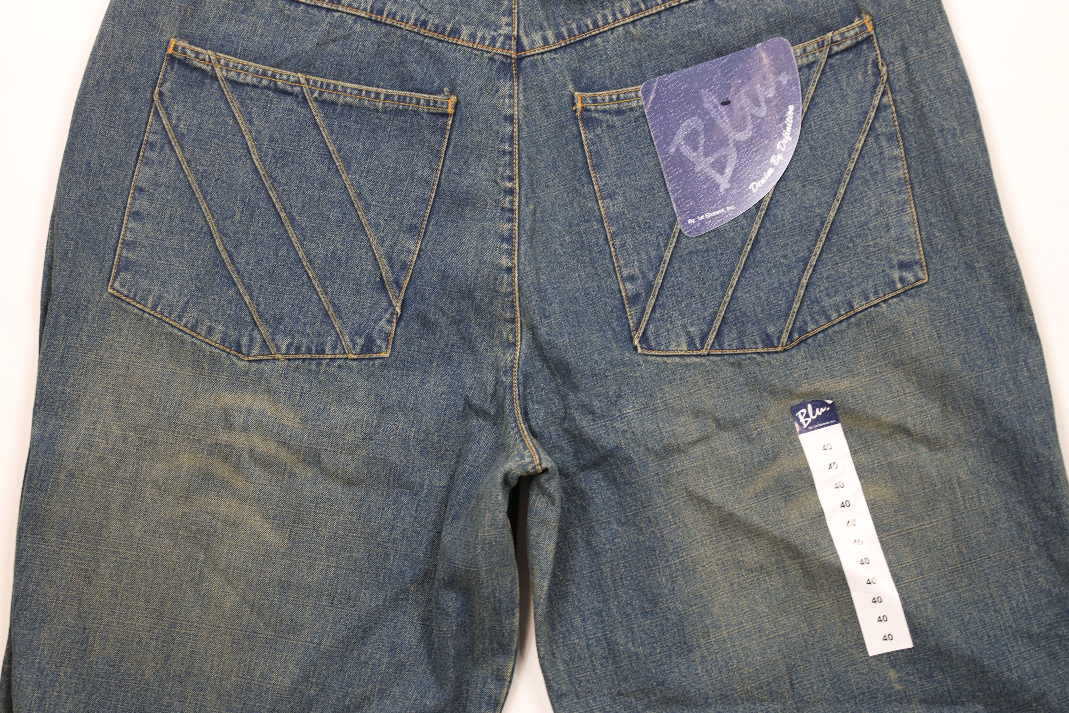 Vintage Deadstock Vintage 90s Y2K Streetwear Denim Jean Shorts Blue Size US 36 / EU 52 - 11 Thumbnail