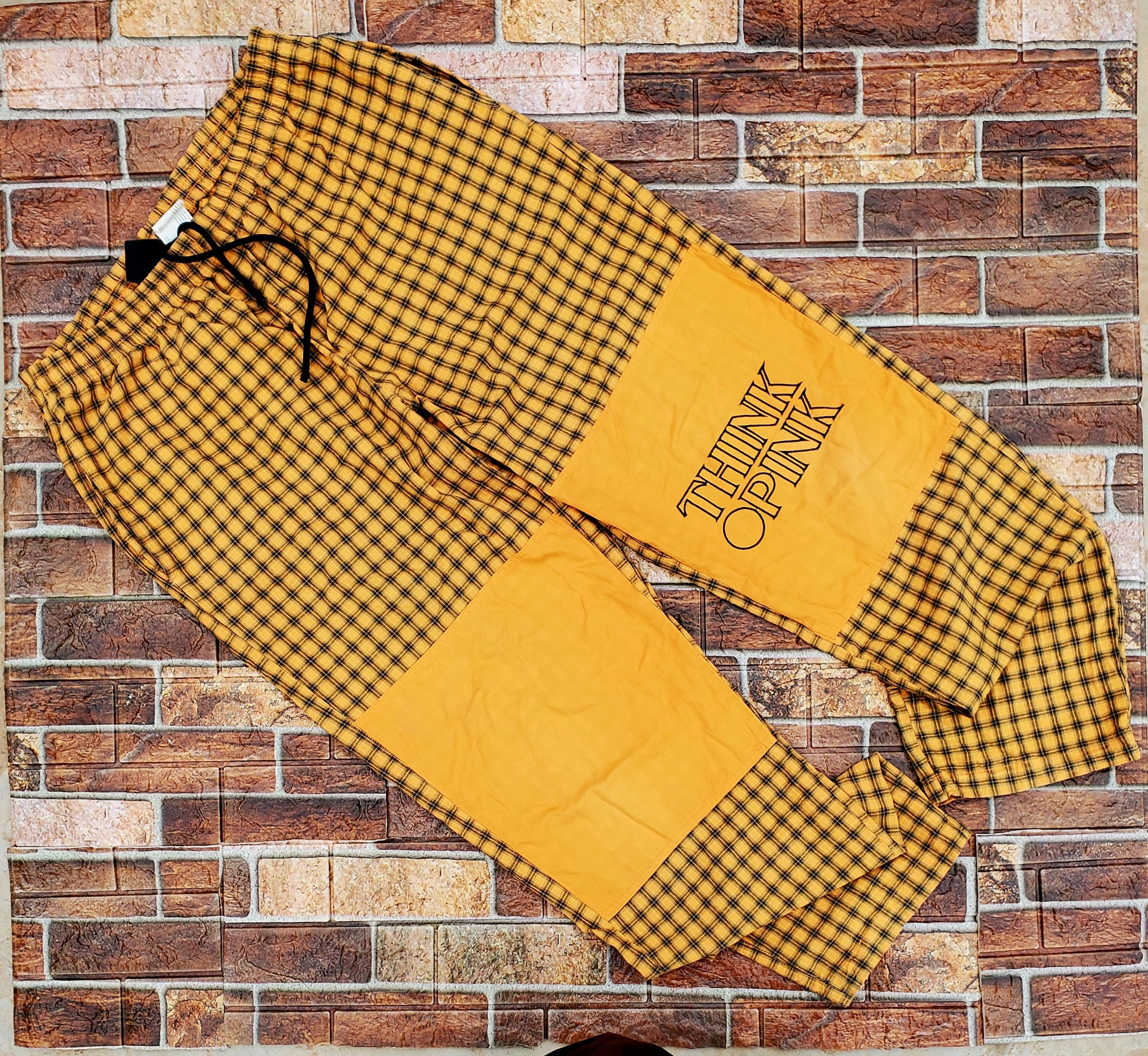 Vintage Think Pink vintage yellow pants Size US 34 / EU 50 - 1 Thumbnail
