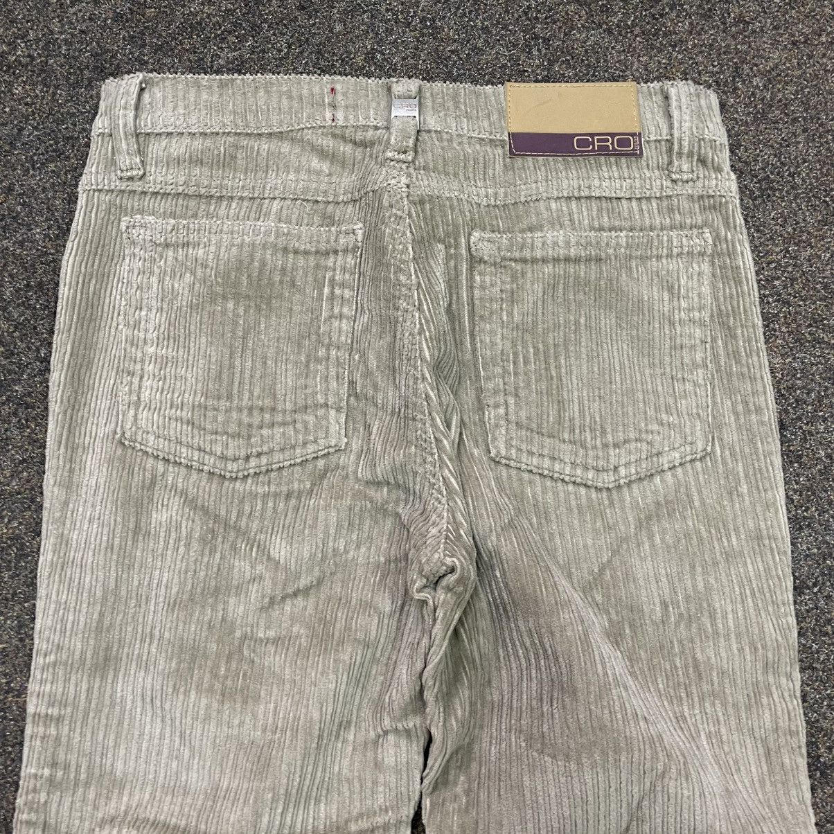 Vintage Vintage Y2K Flared Bootcut Pants Cream Wide Leg Thrashed Size 30" / US 8 / IT 44 - 2 Thumbnail