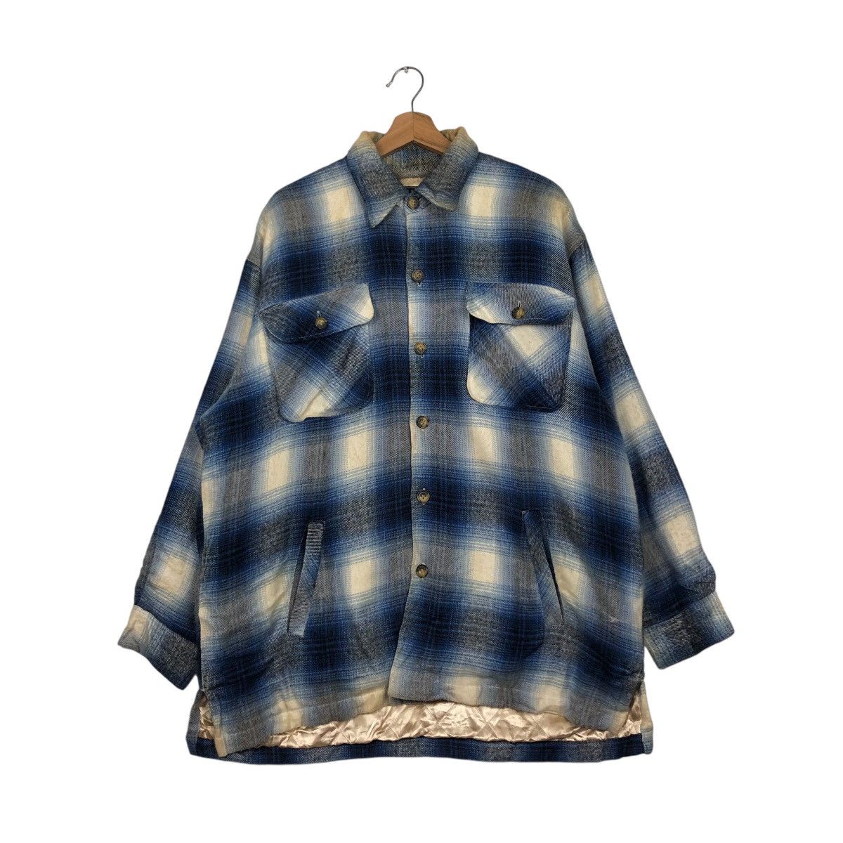 Japanese Brand 📌Vintage Chore Flannel Button Jacket Collins International Size US L / EU 52-54 / 3 - 2 Thumbnail