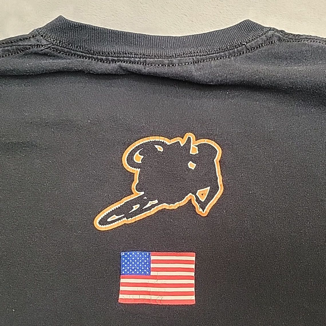 Gildan VINTAGE AMA Pro Shirt Mens Medium Black Motocross Racing Moto Cross Race UAS Flag TEE Size US M / EU 48-50 / 2 - 5 Thumbnail