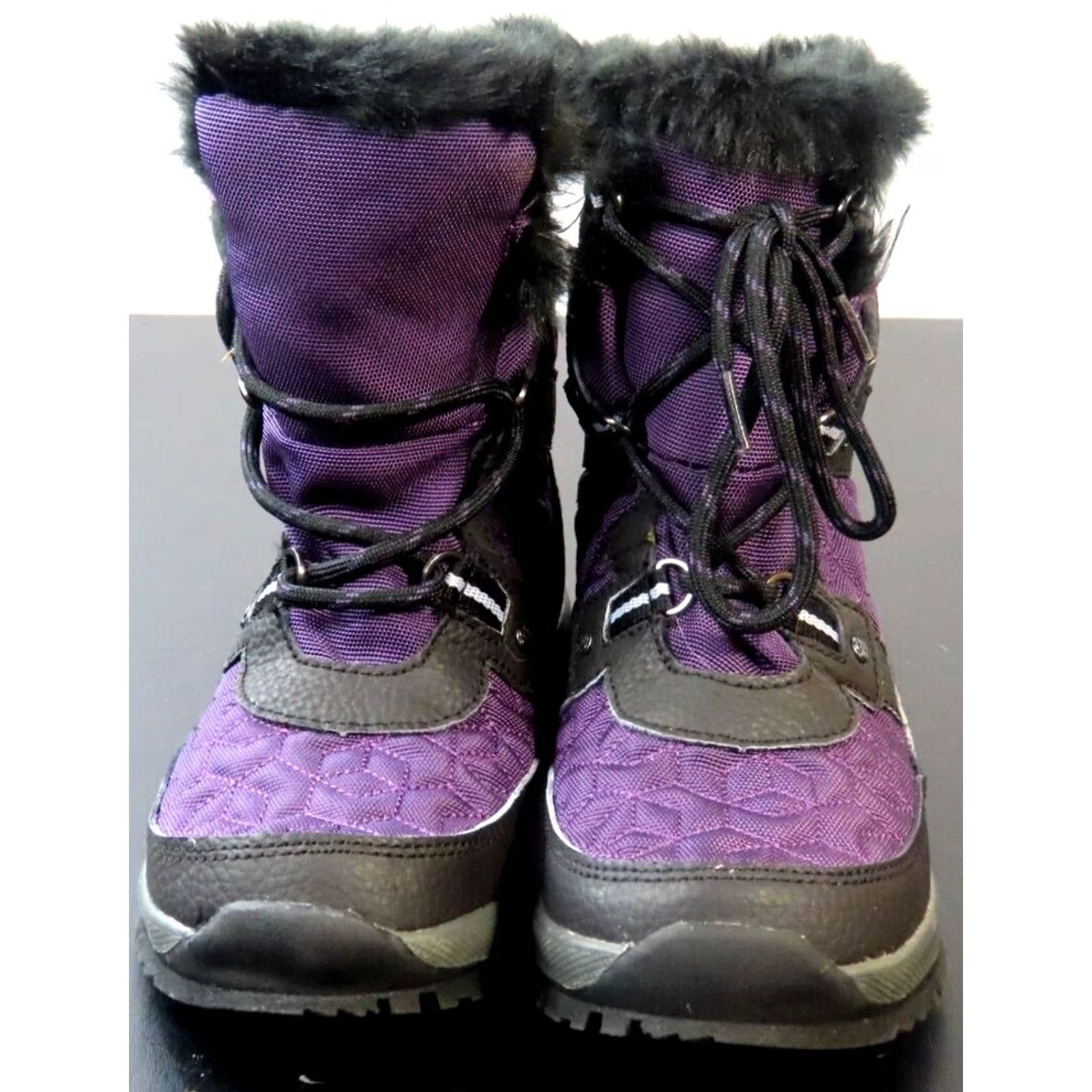 Vintage Bearpaw Womens 2150W-Marina Sz 5 Waterproof Purple WoolBlend Faux Fur Line Boots Size US 5 / IT 35 - 2 Thumbnail