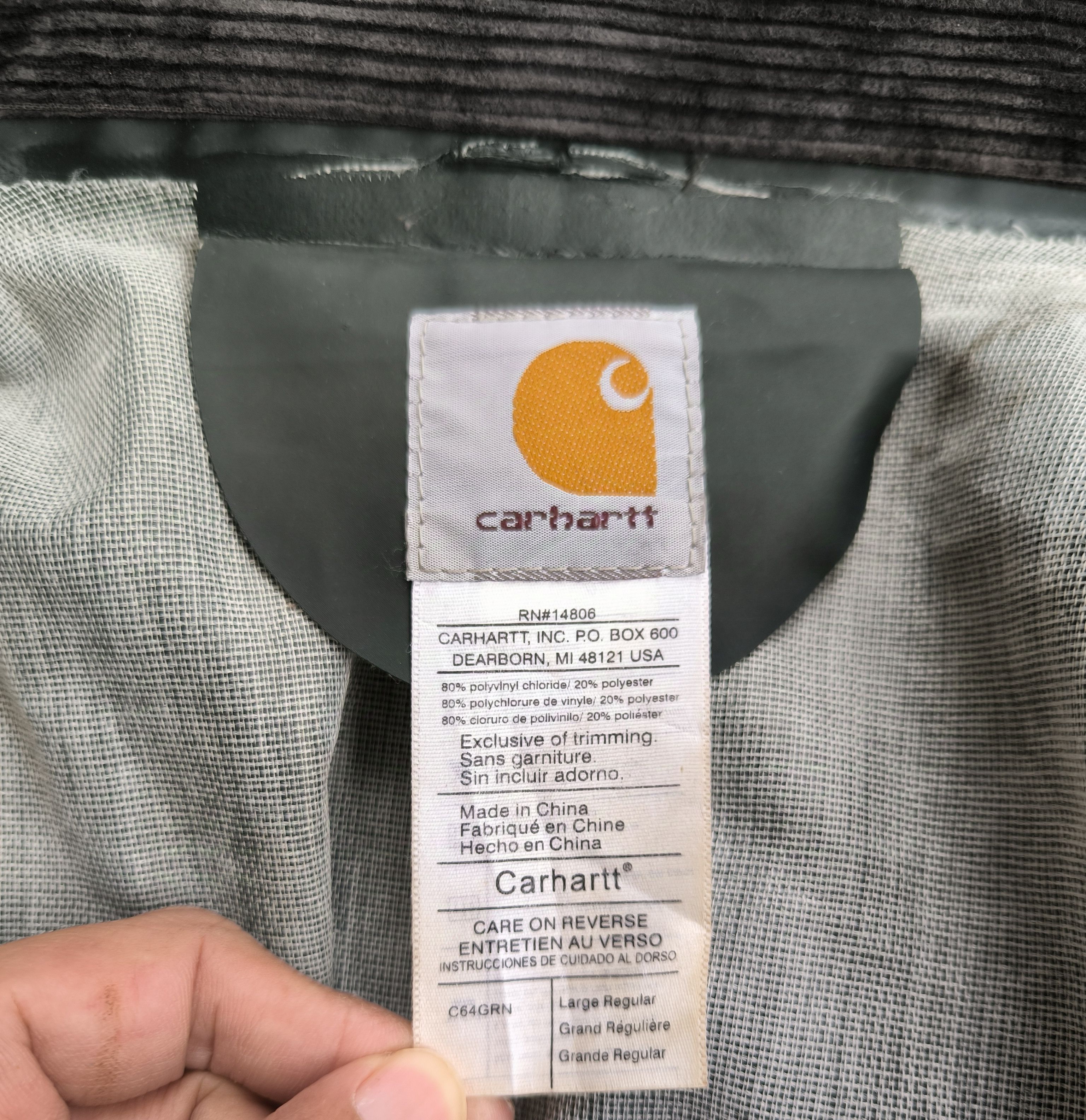 Carhartt CARHARTT Polyvinyl Chloride hoodie rain jacket Size US L / EU 52-54 / 3 - 9 Thumbnail