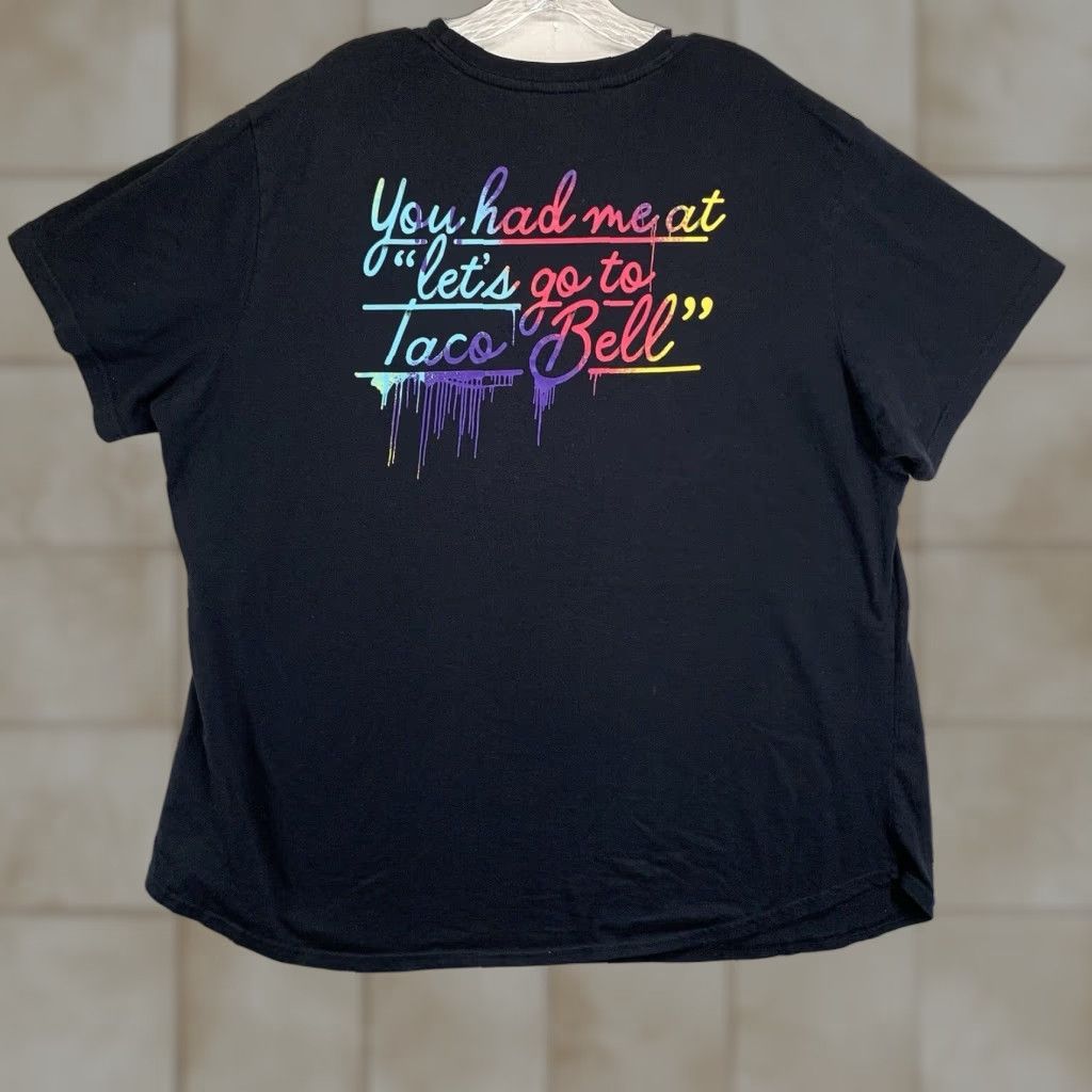 Bell VINTAGE Taco Bell Women's T-Shirt 2X Plus Size Casual Graphic Print Cotton Blend Black All Seasons Size XXL / US 16-18 / IT 52-54 - 1 Thumbnail