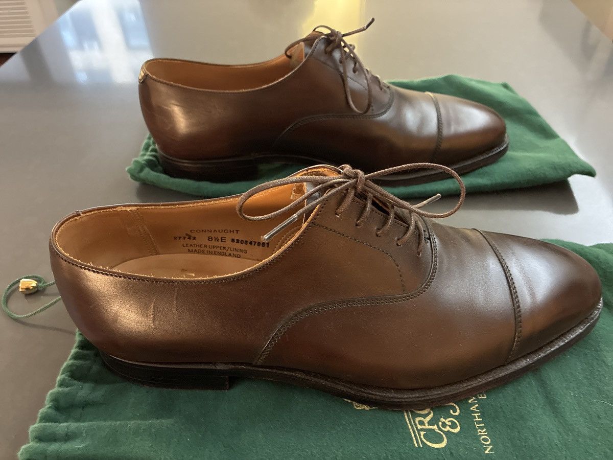 Crockett & Jones Crockett & Jones Connaught Dark Brown Burnished Calf Oxford Size US 9.5 / EU 42-43 - 4 Thumbnail