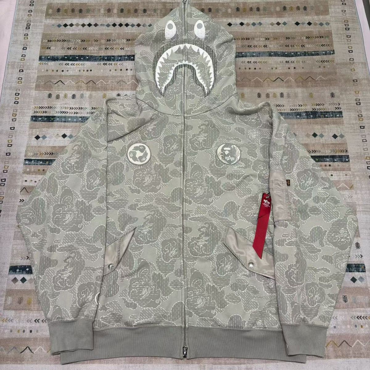 COLOR CAMO SHARK FULL ZIP HOODIE