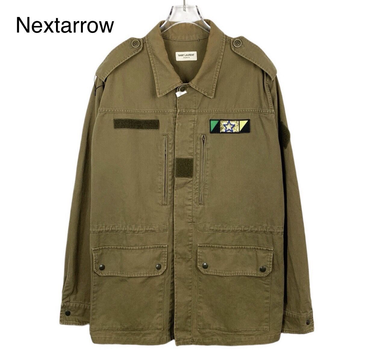 Saint Laurent Paris Saint Laurent SLP Saint Laurent Green Shark Glitter Jacket Size US XL / EU 56 / 4 - 1 Thumbnail