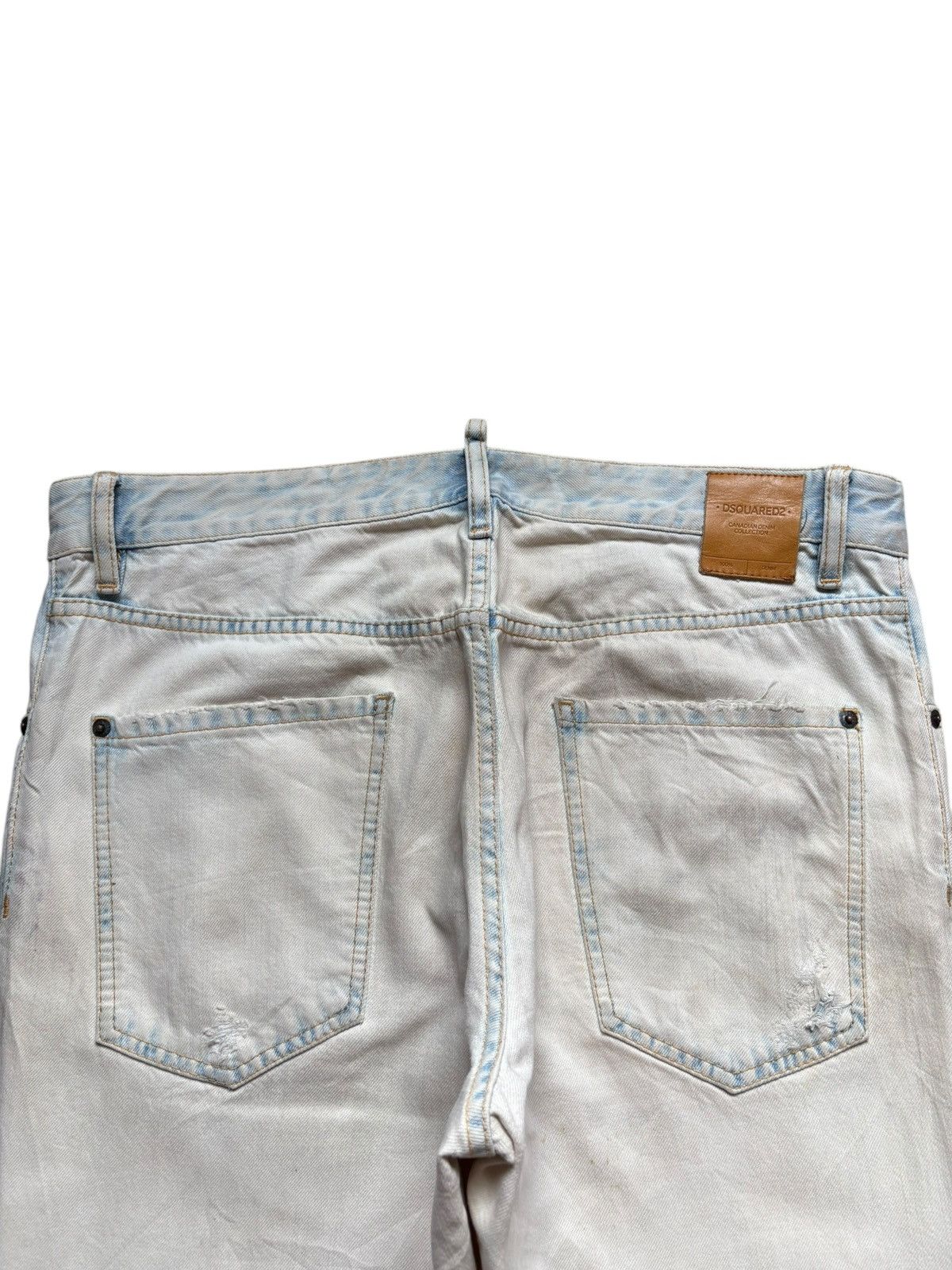 Dsquared2 Vintage Italy Dsquared2 Bleach Acid Wash Distress Rip Jeans Size US 35 - 8 Thumbnail