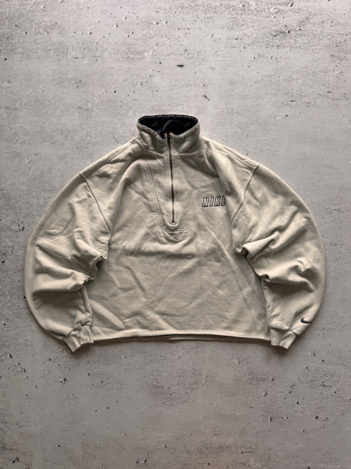 Nike × Vintage NIKE 1/3 ZIP VINTAGE CENTER LOGO OVERSIZE BOXY SWEATSHIRT Size US M / EU 48-50 / 2 - 1 Thumbnail