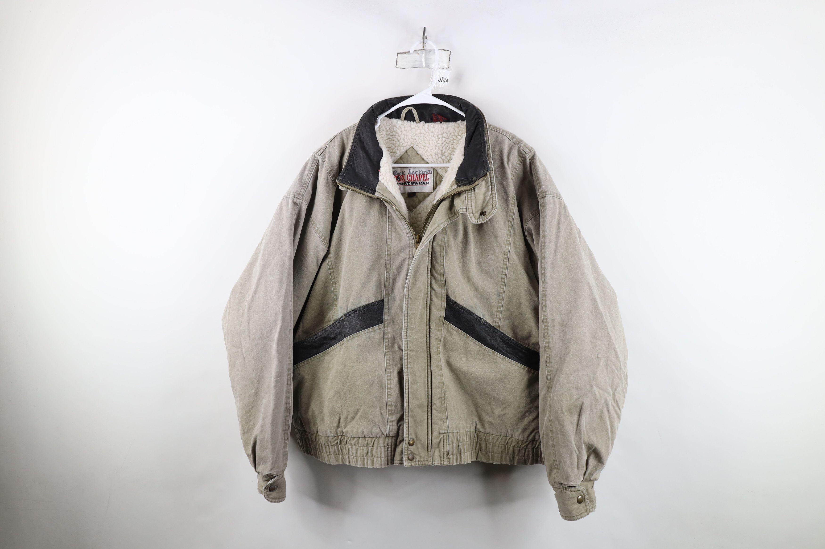 Vintage Vintage 90s Streetwear Pile Fleece Lined Stonewash Jacket Size US XL / EU 56 / 4 - 1 Thumbnail