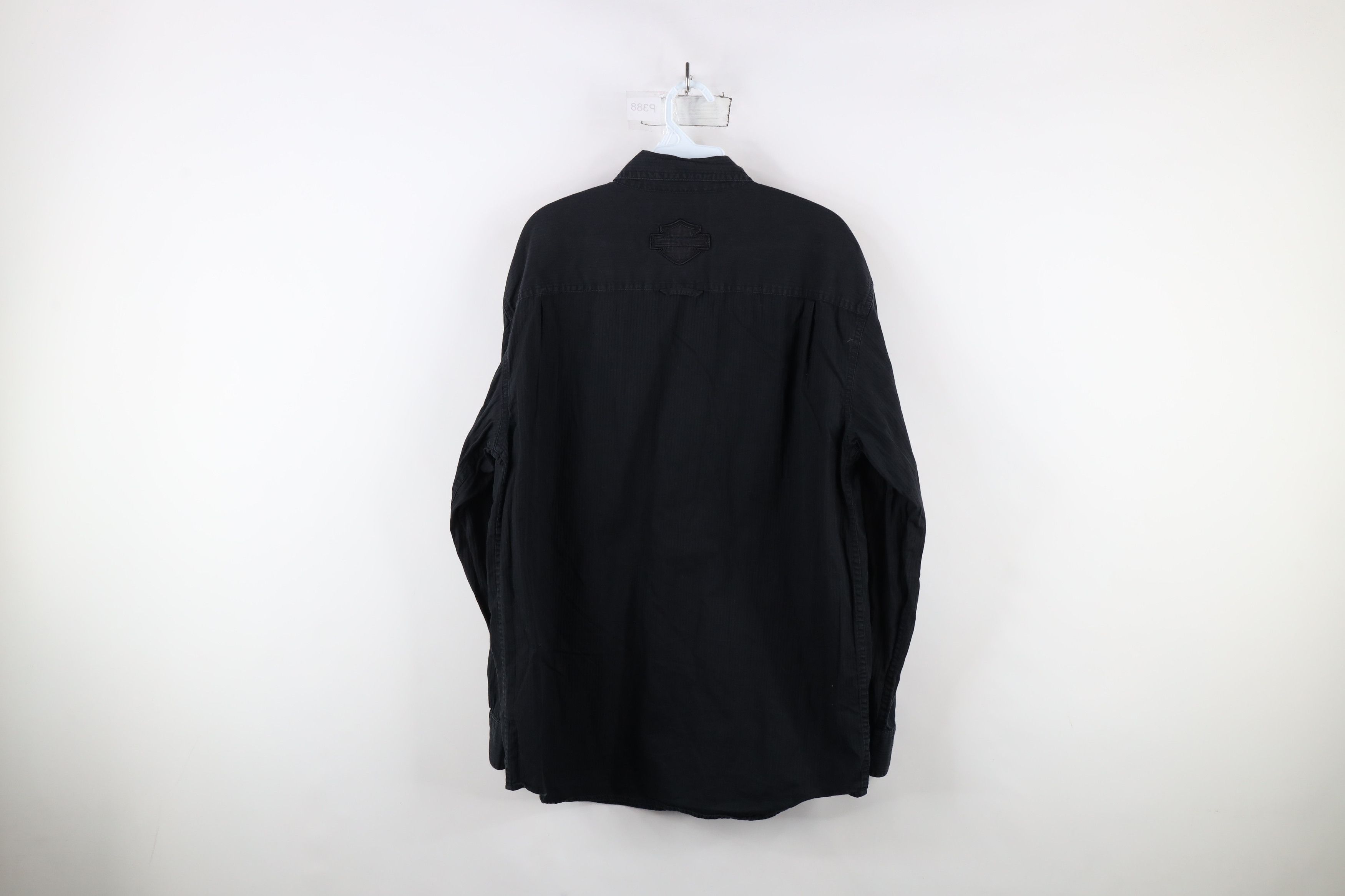 Harley Davidson × Vintage Vintage Harley Davidson Spell Out Striped Button Down Shirt Size US M / EU 48-50 / 2 - 10 Thumbnail