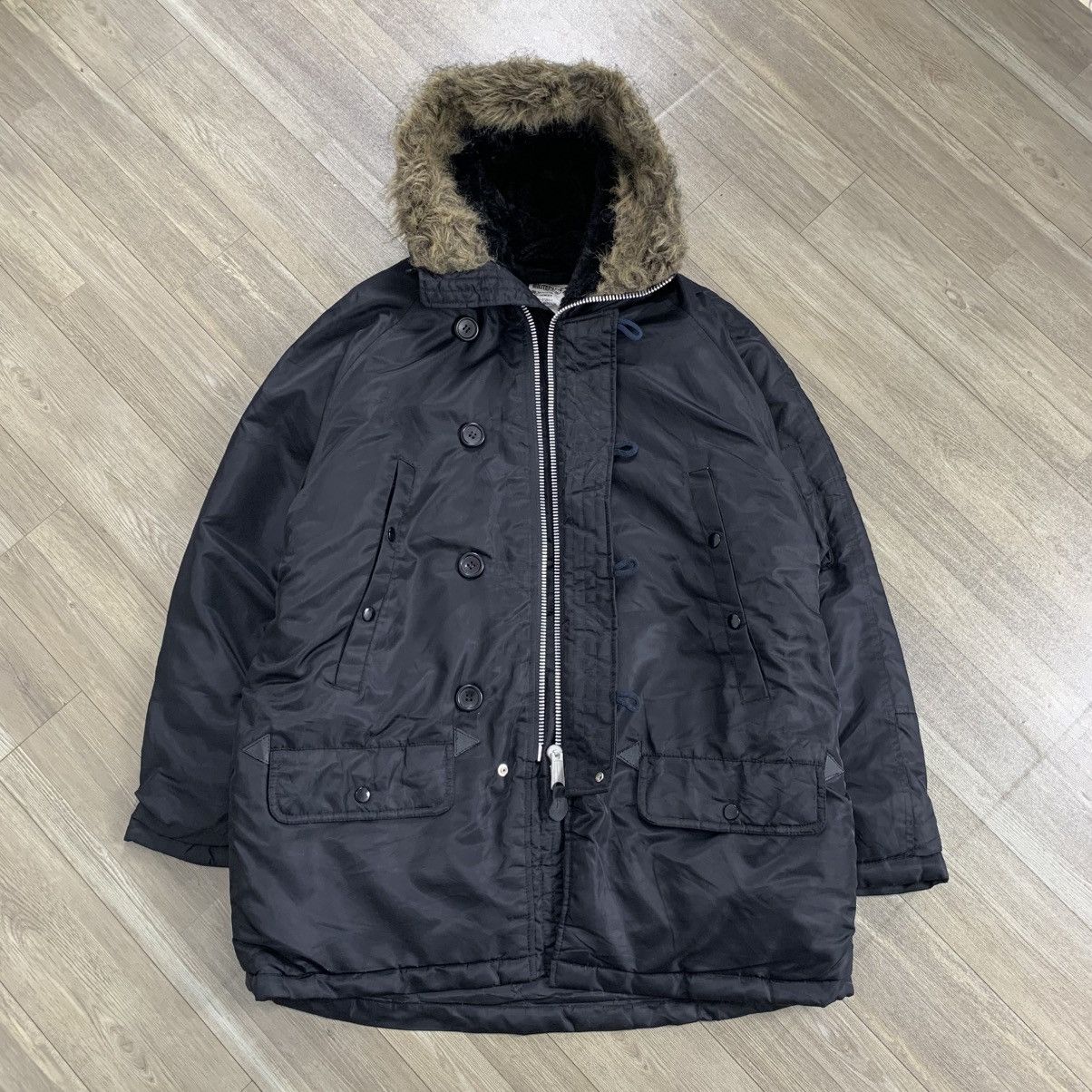 If Six Was Nine × Japanese Brand × Le Grande Bleu (L.G.B.) Neo Sixx 2000’s Military Fur Parka Jacket LGB Style Size US L / EU 52-54 / 3 - 7 Thumbnail
