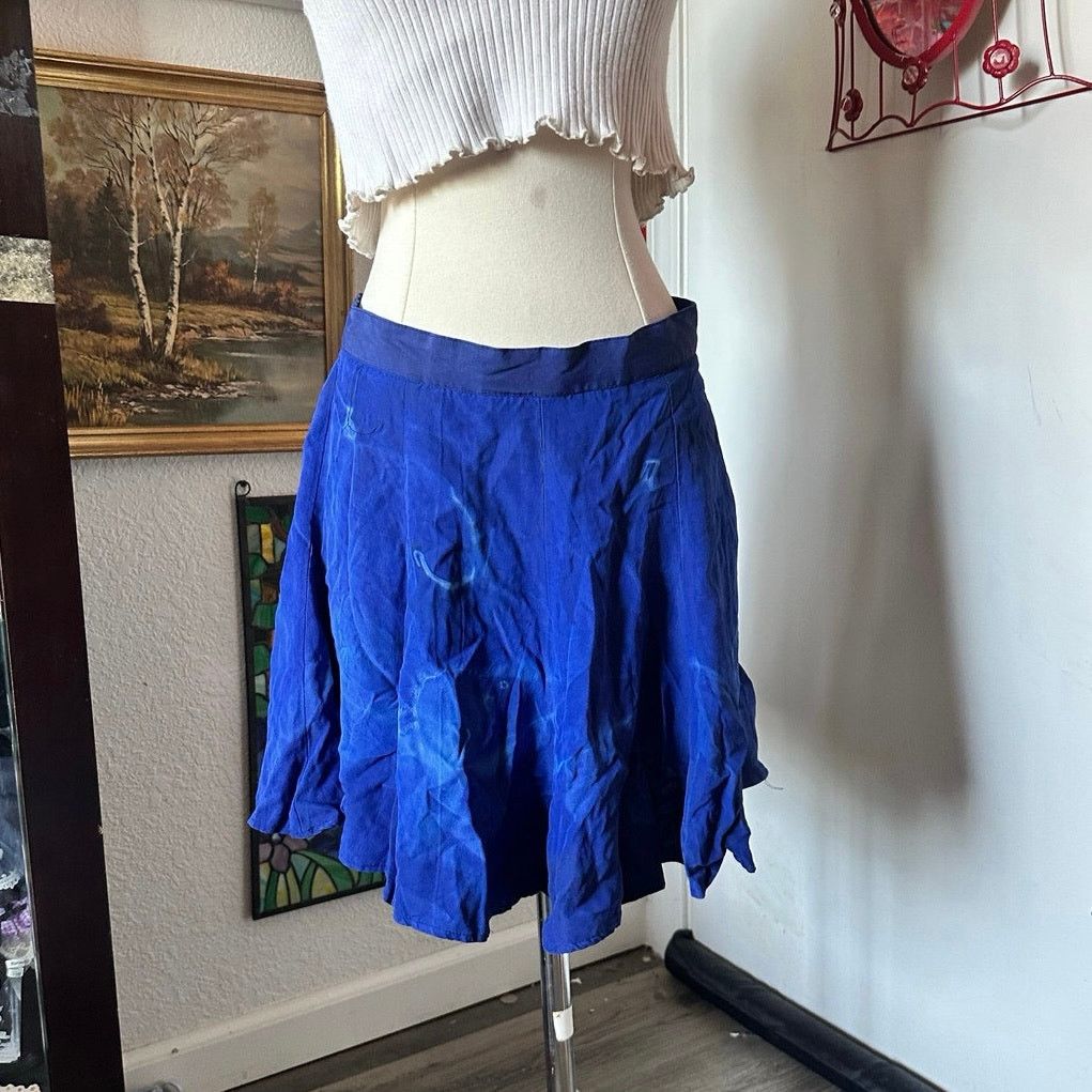 Other lasting impressions blue tie dye flare skirt Size 27" / US 4 / IT 40 - 1 Thumbnail