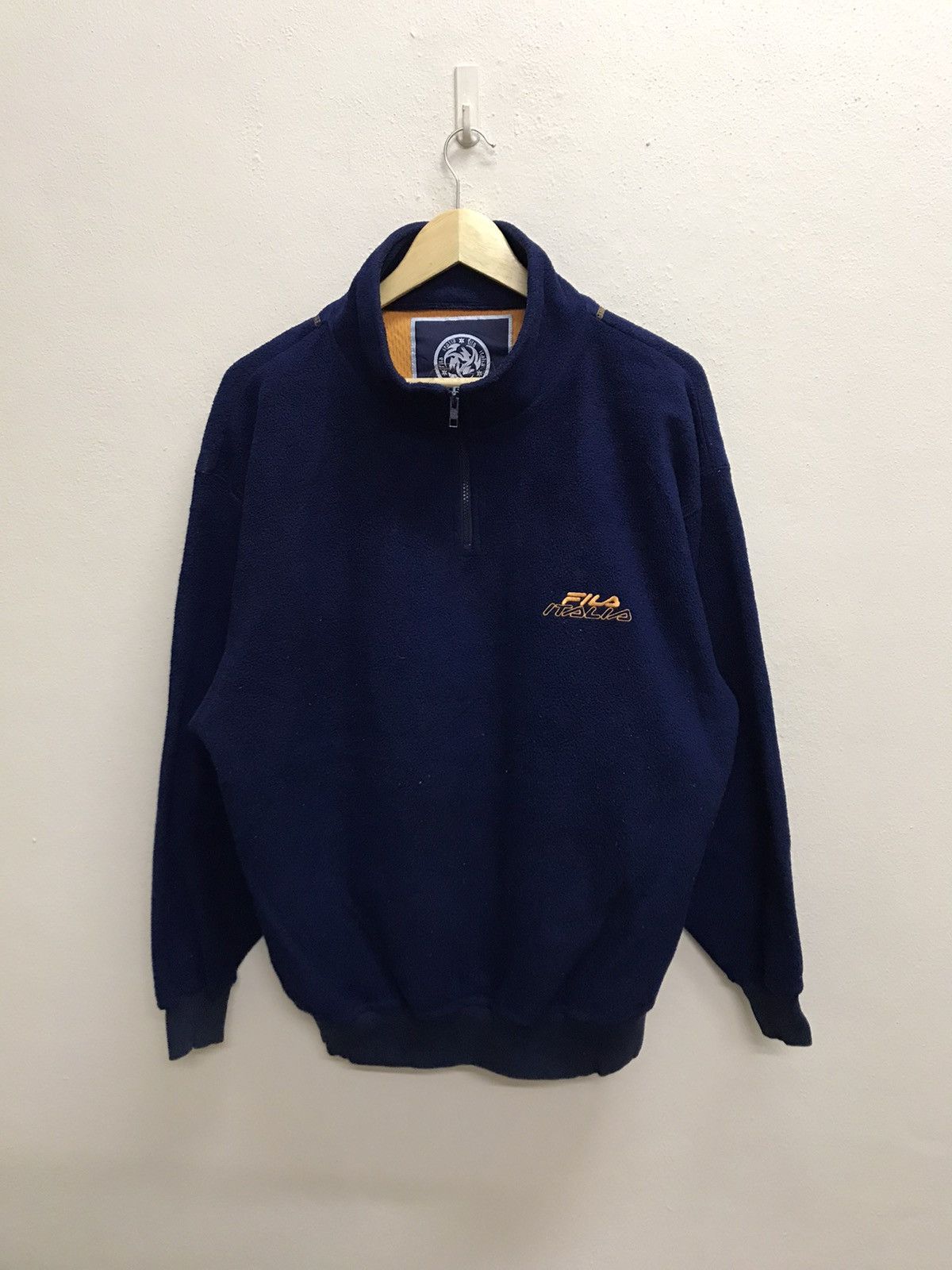 Fila Vintage Fila Italia Embroidery Spellout Halfzipper Fleece Size US L / EU 52-54 / 3 - 14 Thumbnail