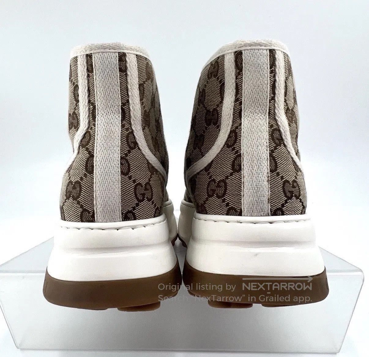 Gucci Beige High-Top Sneakers Size 7.5. Size US 7.5 / EU 40-41 - 7 Thumbnail