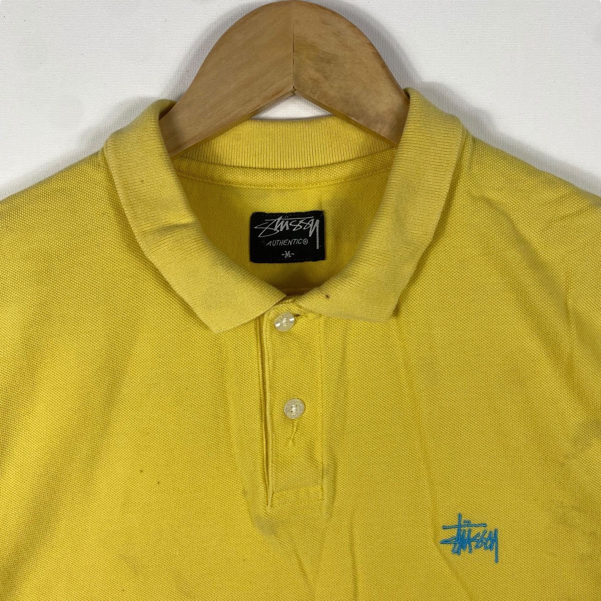 Stussy × Vintage Vintage 00's STUSSY Small Embroidery Logo Stains Polo Shirt Size US M / EU 48-50 / 2 - 2 Thumbnail