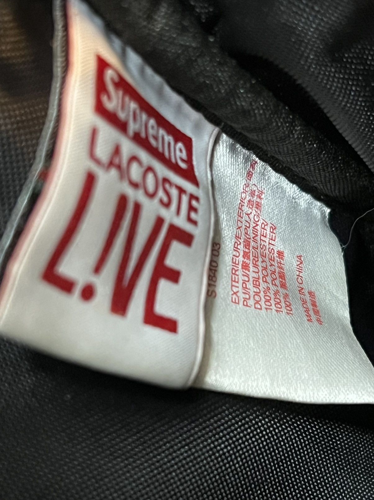 Lacoste × Supreme Supreme x Lacoste Black Leather Shoulder Bag Size ONE SIZE - 6 Thumbnail