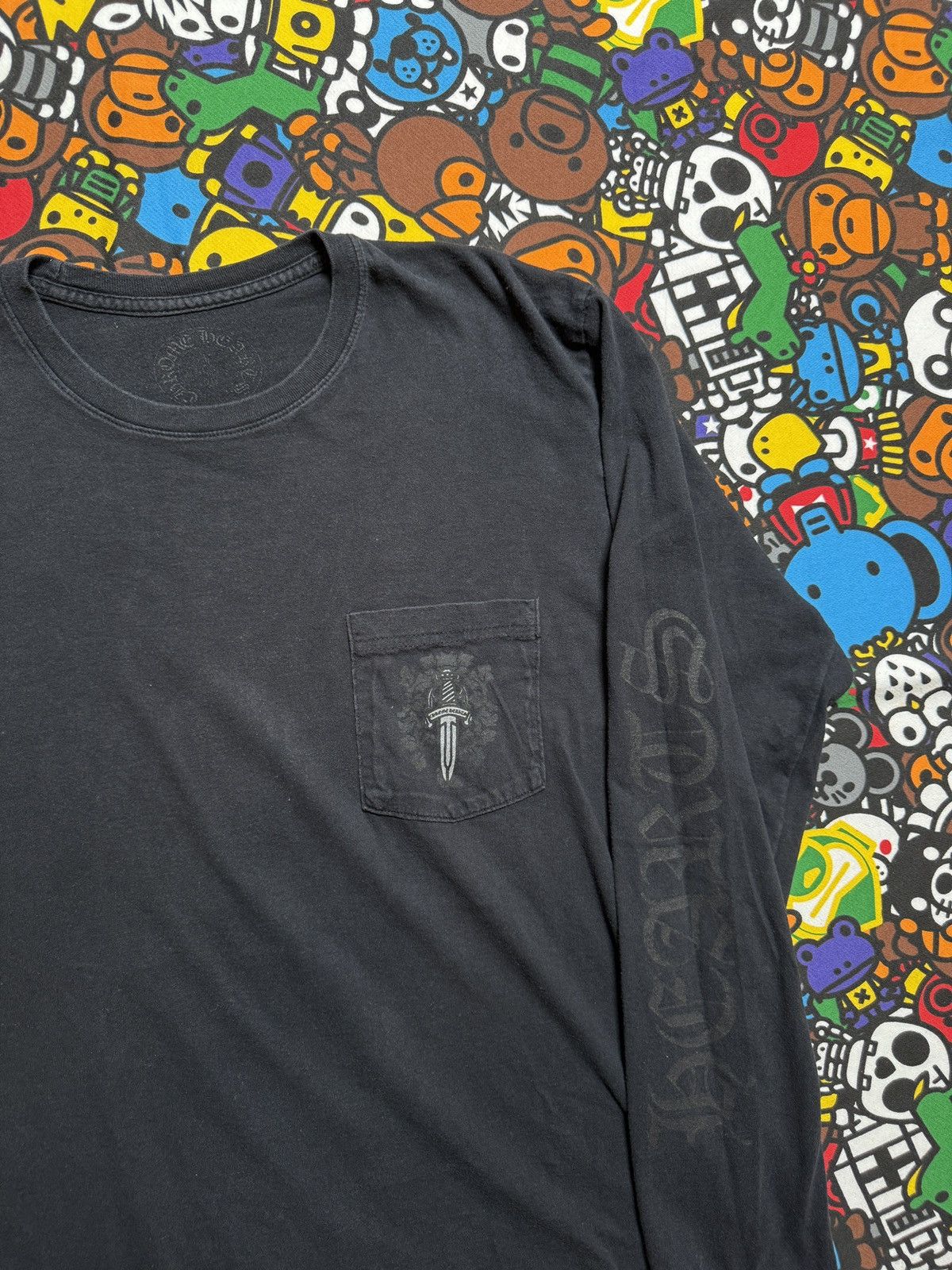 Chrome Hearts Chrome Hearts Black Dagger Logo Long Sleeve Tee Size US L / EU 52-54 / 3 - 4 Thumbnail