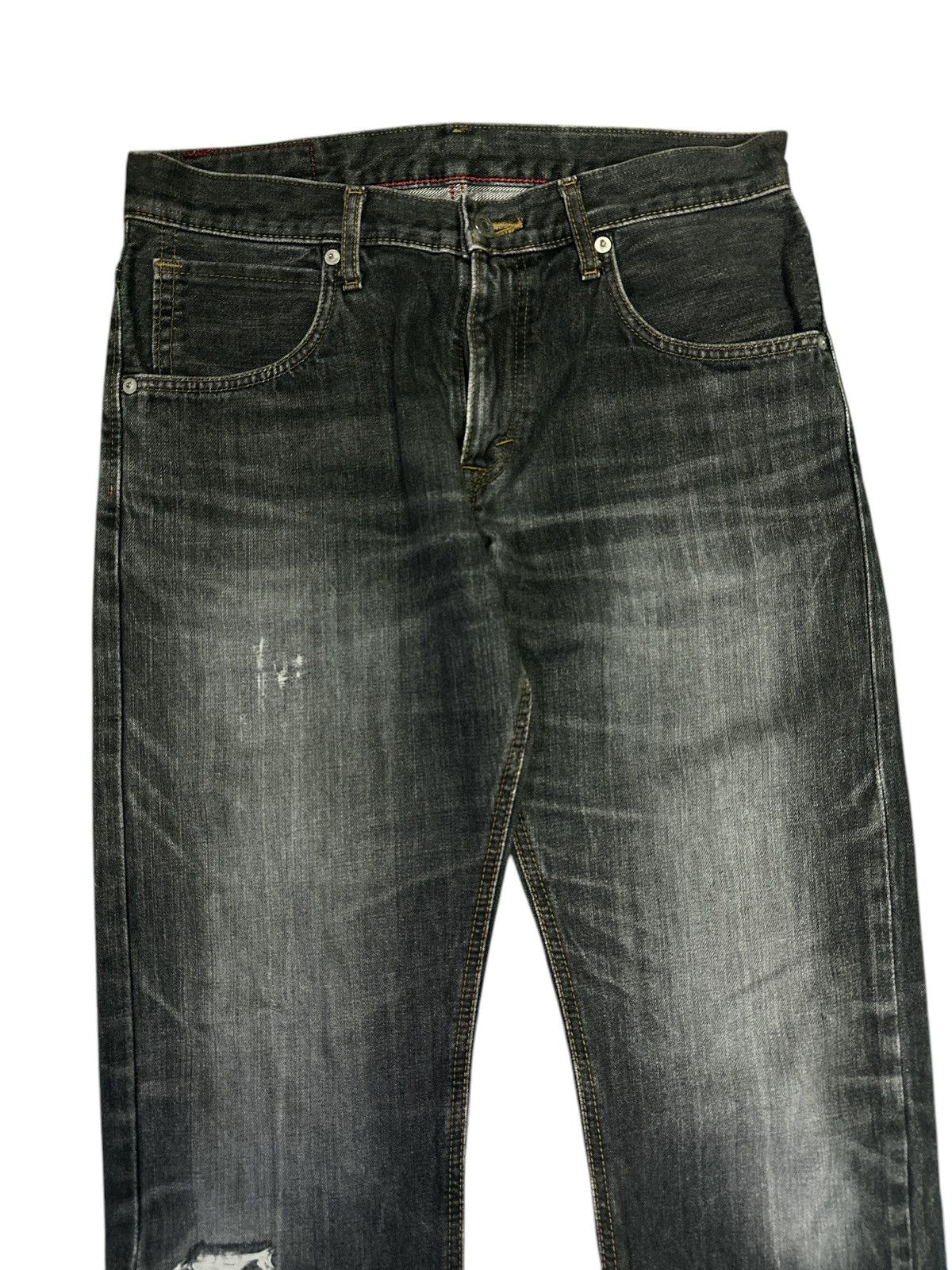 Vintage Vintage Edwin Vx SuperbLack Distress . Size US 32 / EU 48 - 5 Thumbnail