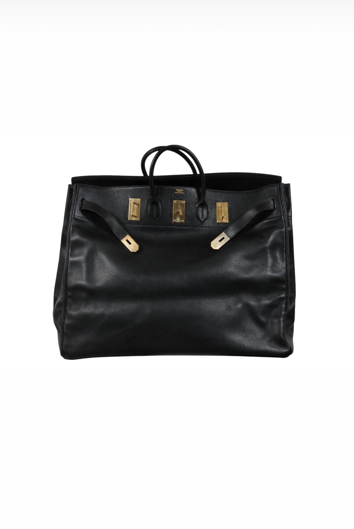 Hermes Haut à Courroies Hac 60 Black Ardennes Gold Carry On Bag Size ONE SIZE - 2 Thumbnail