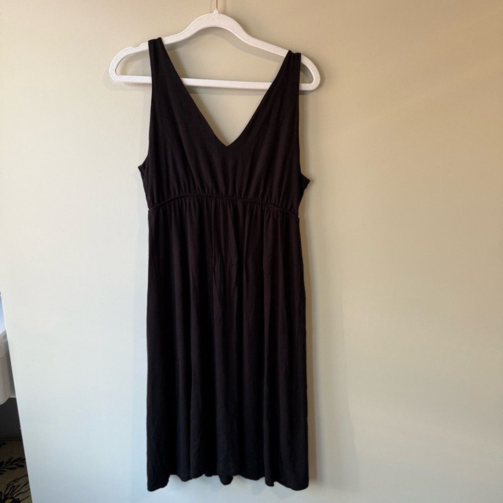 Joe Freshgoods Joe Fresh Black V-Neck Sundress Size M / US 6-8 / IT 42-44 - 2 Thumbnail