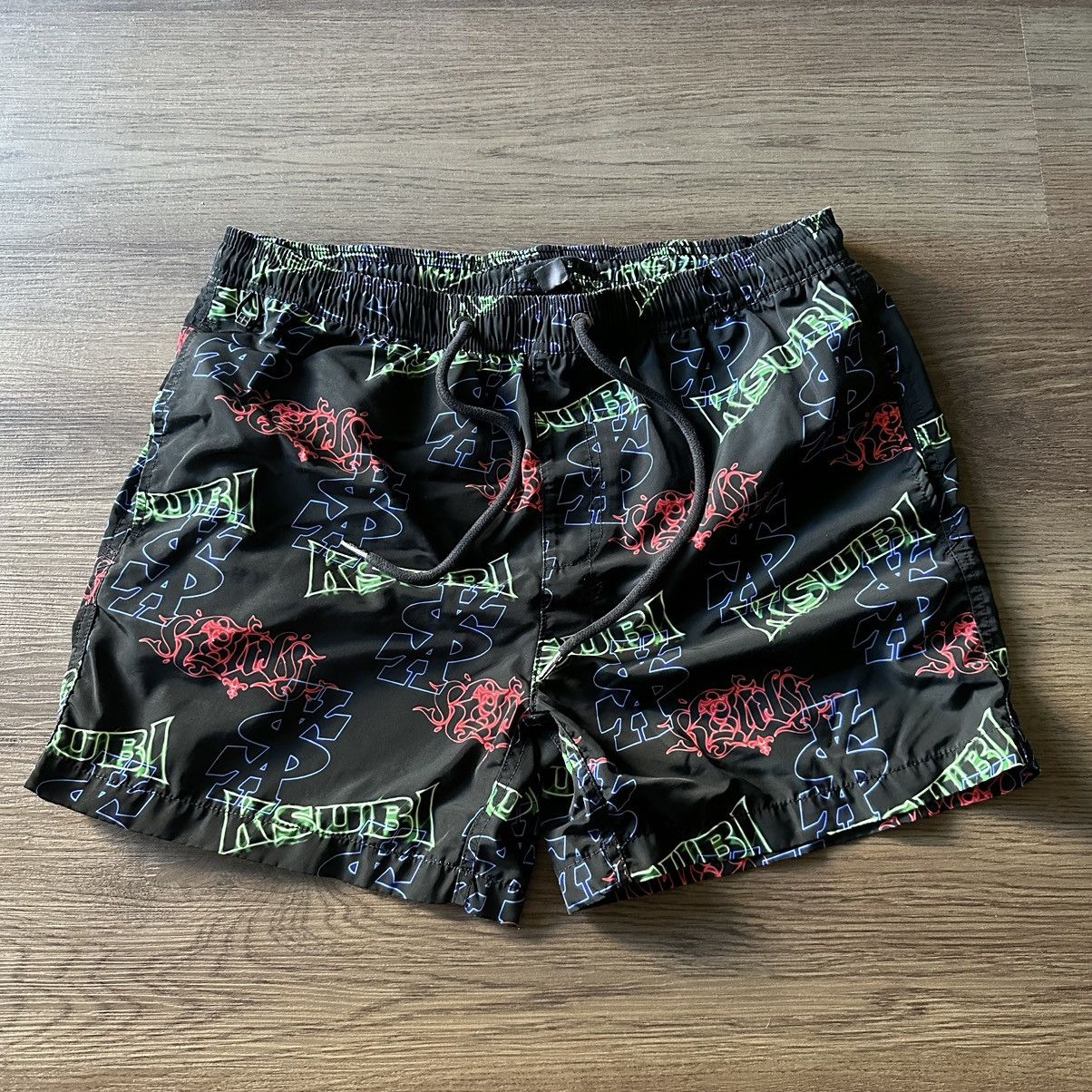 Japanese Brand × Ksubi Ksubi All Over Print Nylon Shorts Size US 32 / EU 48 - 1 Thumbnail