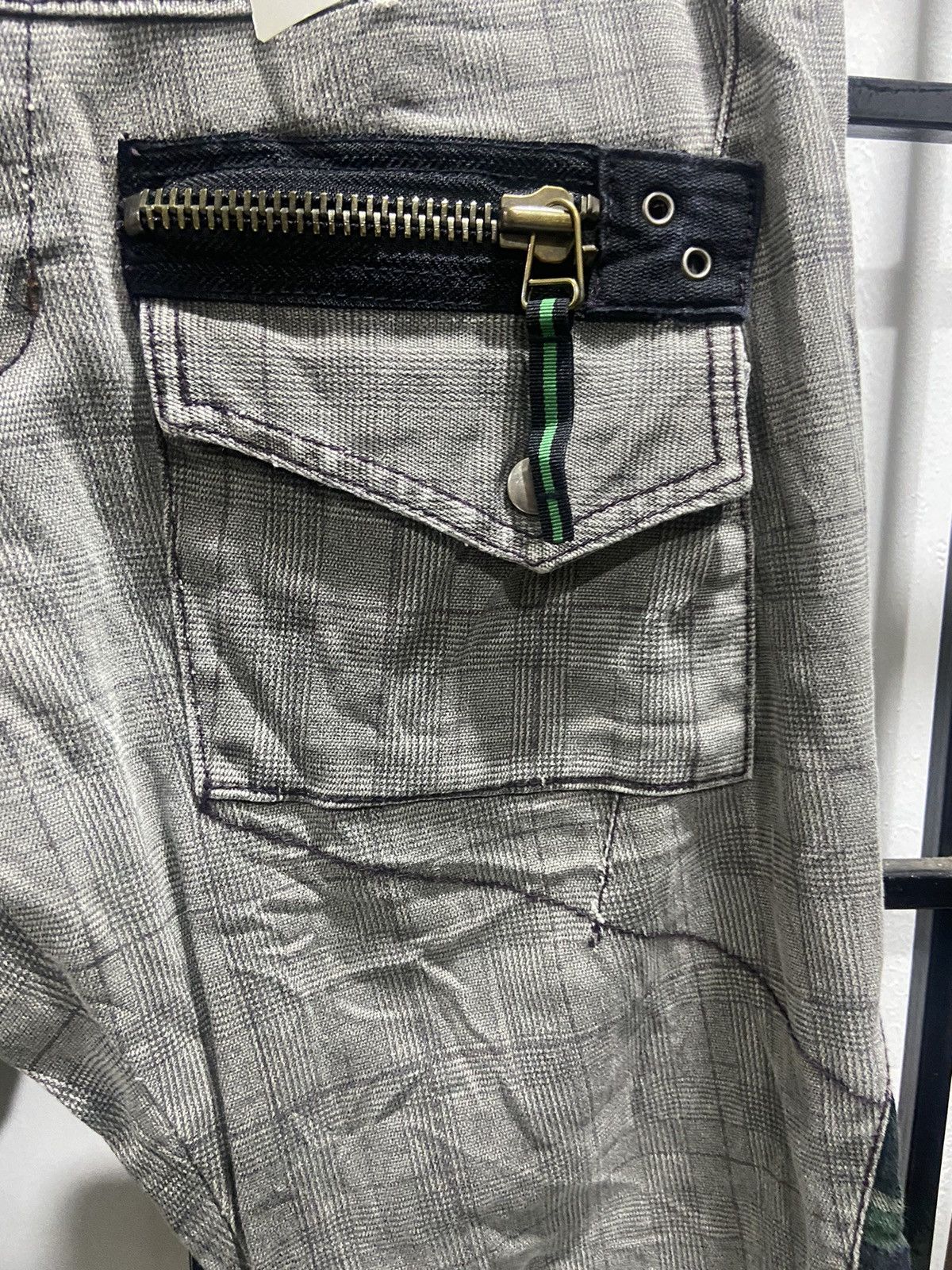 Designer ILDF punk zipped checkered pants Size US 31 - 2 Thumbnail