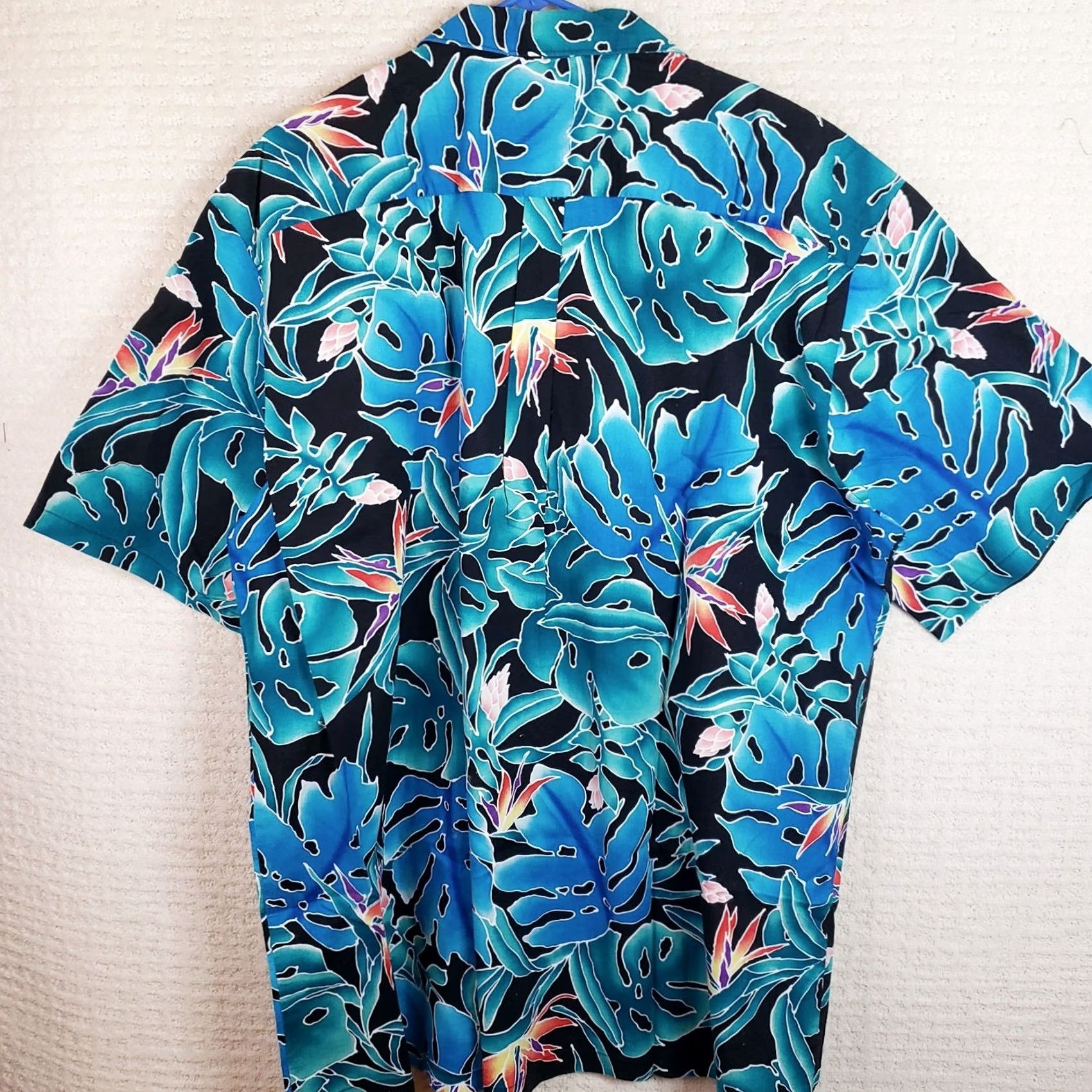 Hilo Hattie VINTAGE Hilo Hattie Shirt Mens XXL Blue Black Hawaiian Original Floral Cotton Pocket Size US XXL / EU 58 / 5 - 6 Thumbnail