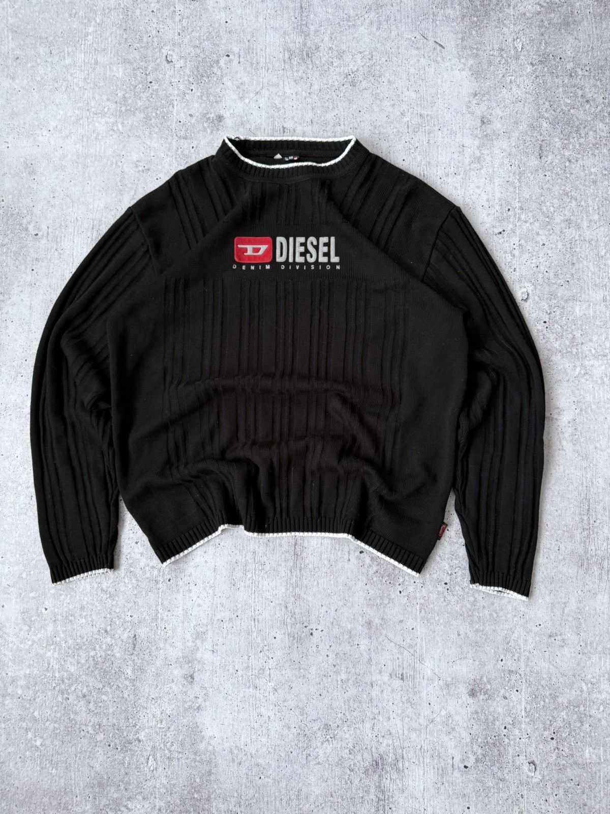 Diesel × Vintage Diesel Vintage Big Logo Y2K Sweater Size US XL / EU 56 / 4 - 3 Thumbnail