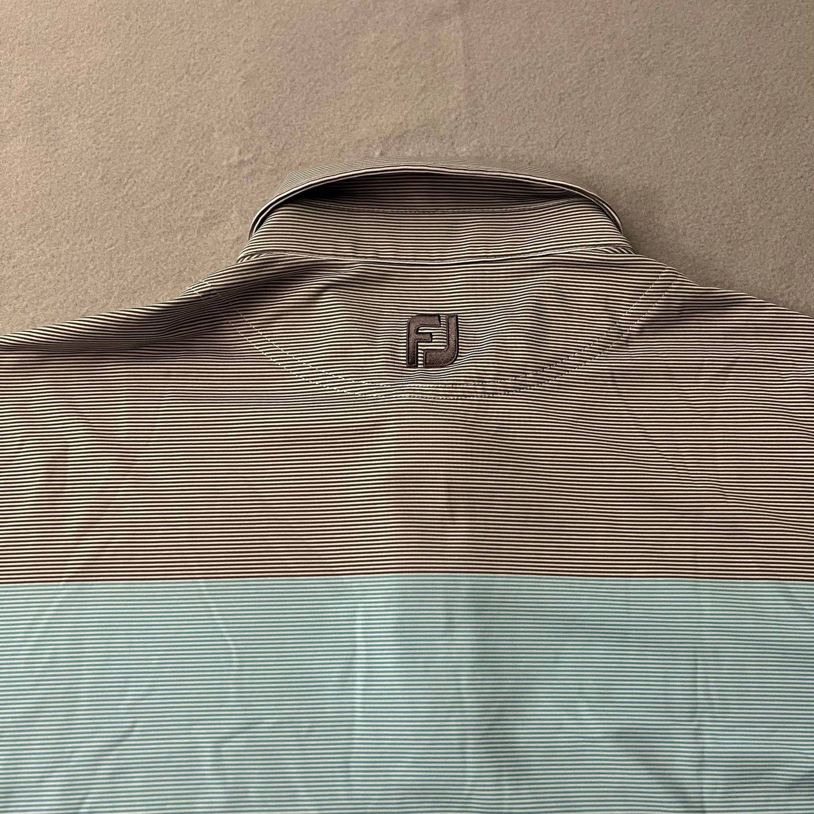 Footjoy FootJoy End-On-End Block Lisle Self Collar Golf Polo Sz XL Size US XL / EU 56 / 4 - 8 Thumbnail