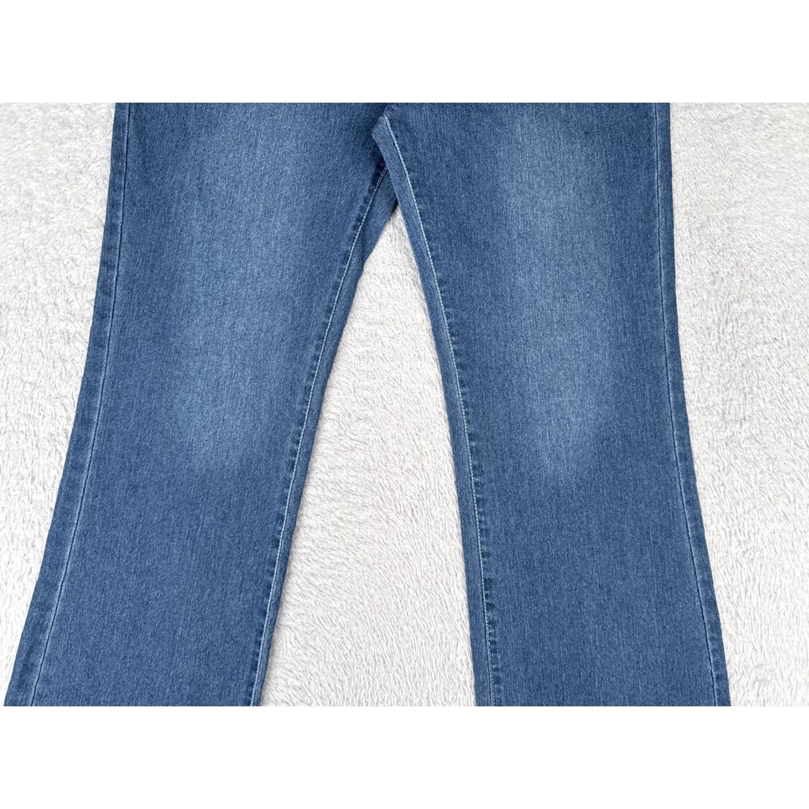 Vintage Denim Jeans Womens 9 28x27 Blue Flare Stretch Medium Wash High Rise Classic Size 30" / US 8 / IT 44 - 3 Thumbnail